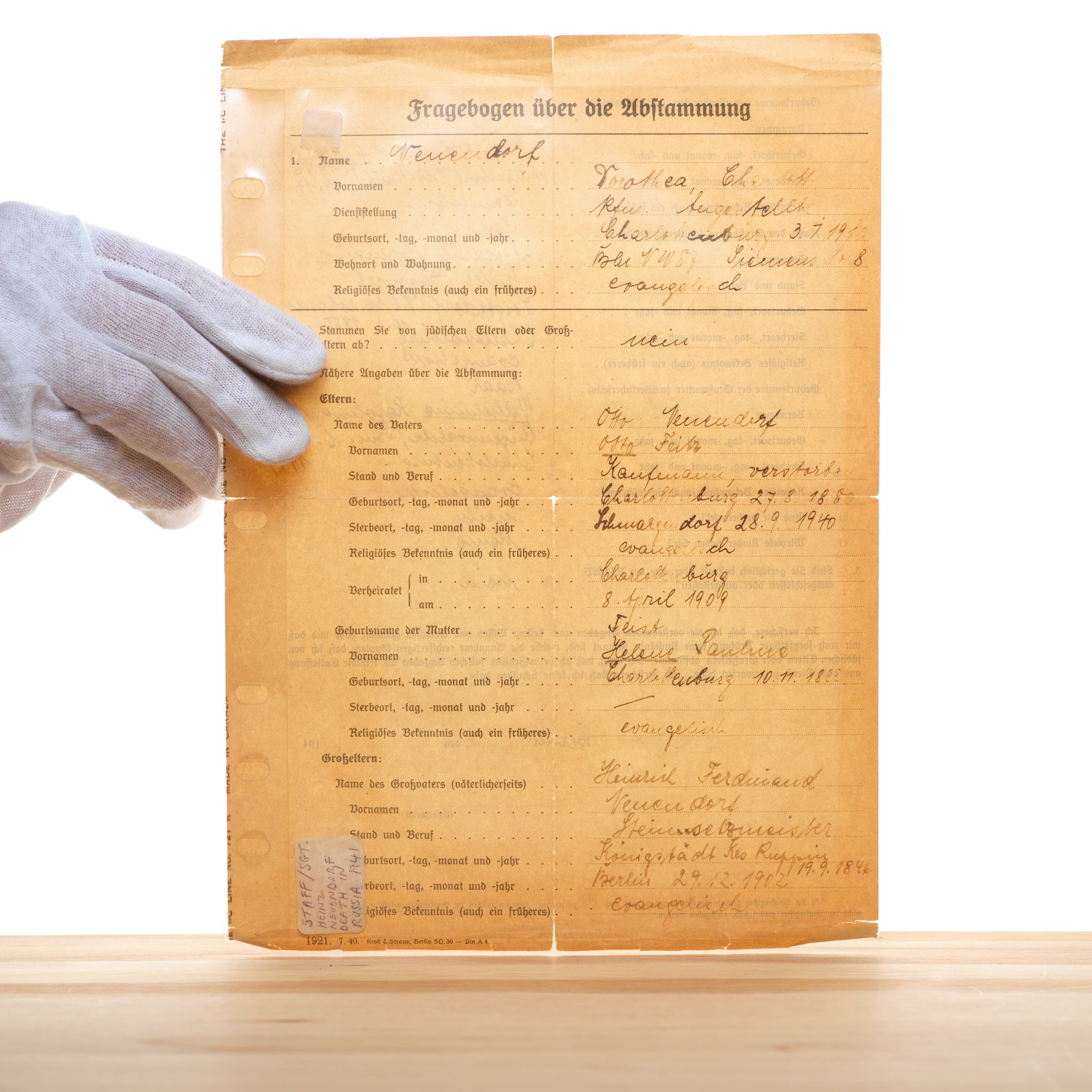 K.I.A. Letter to Family of Deceased Nazi Soldier