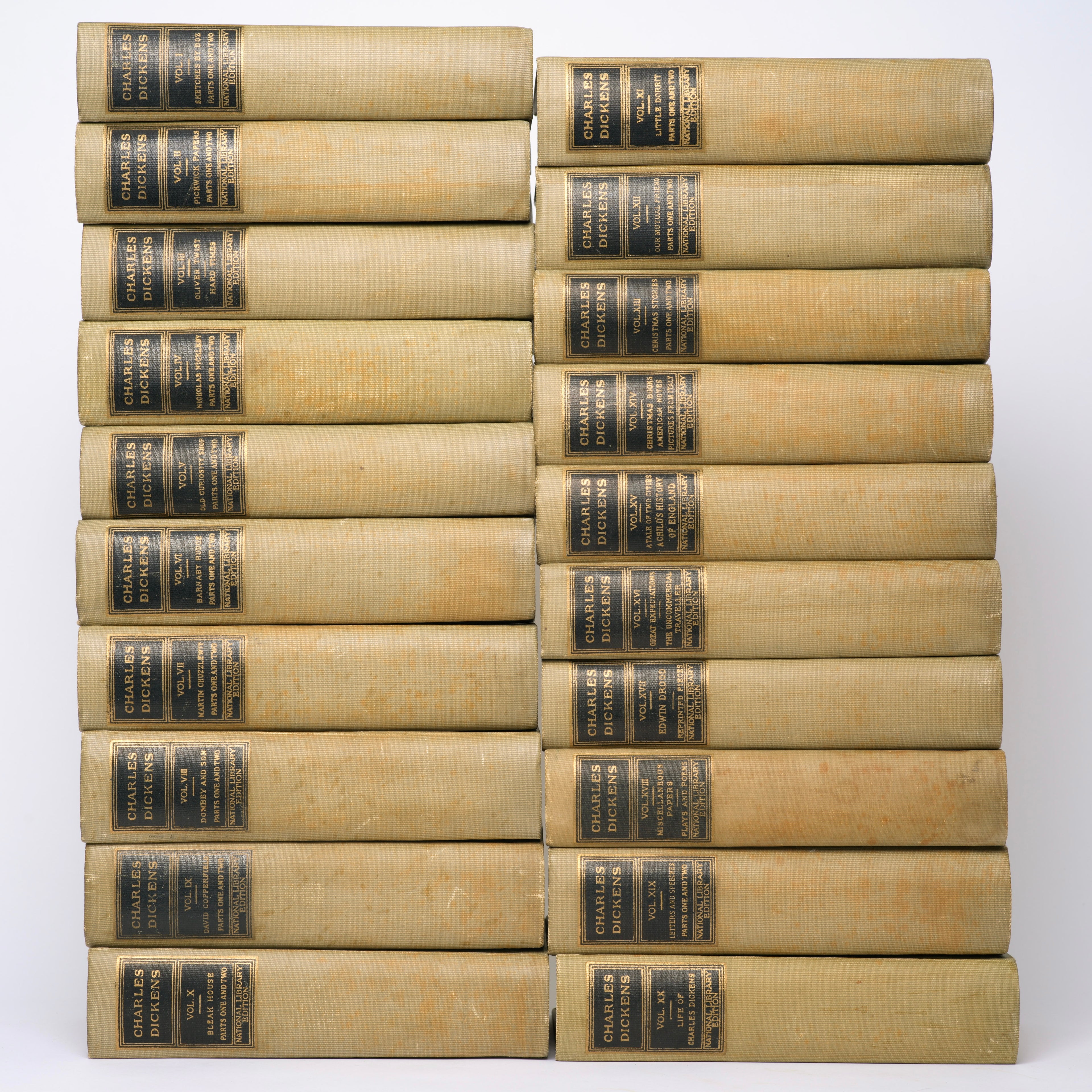 The Works of Charles Dickens (National Library Edition, 20 Volumes)  Dickens, Charles