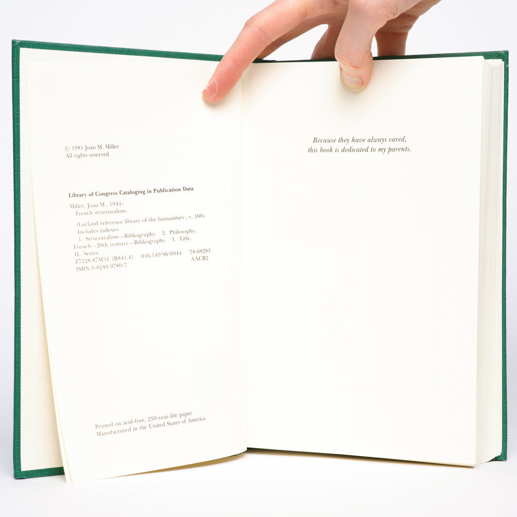 French Structuralism: A Multidisciplinary Bibliography (Garland Reference Library of the Humanities) - Miller, Joan M.