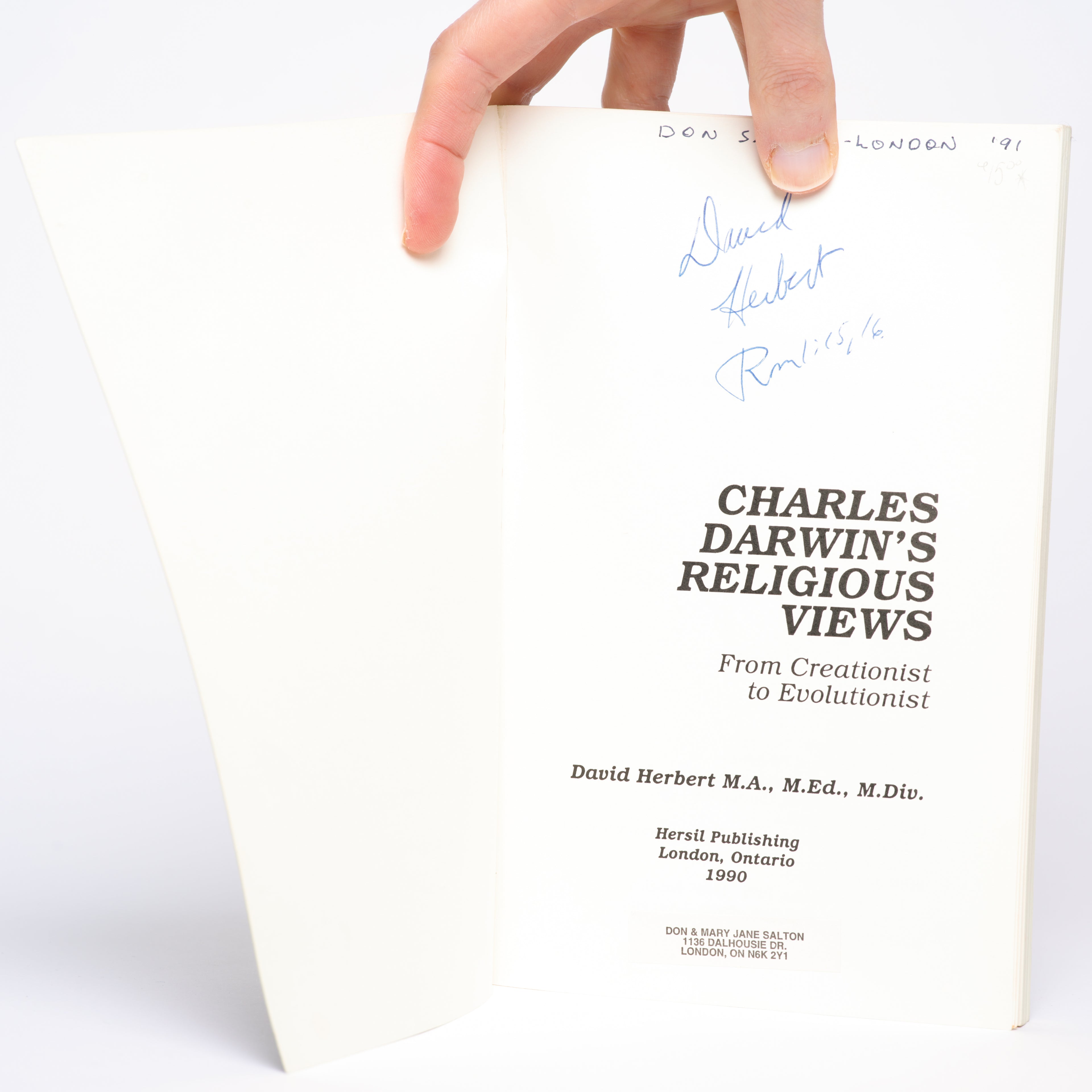 Charles Darwin's Religious Views: From Creationist to Evolutionist - Herbert, David