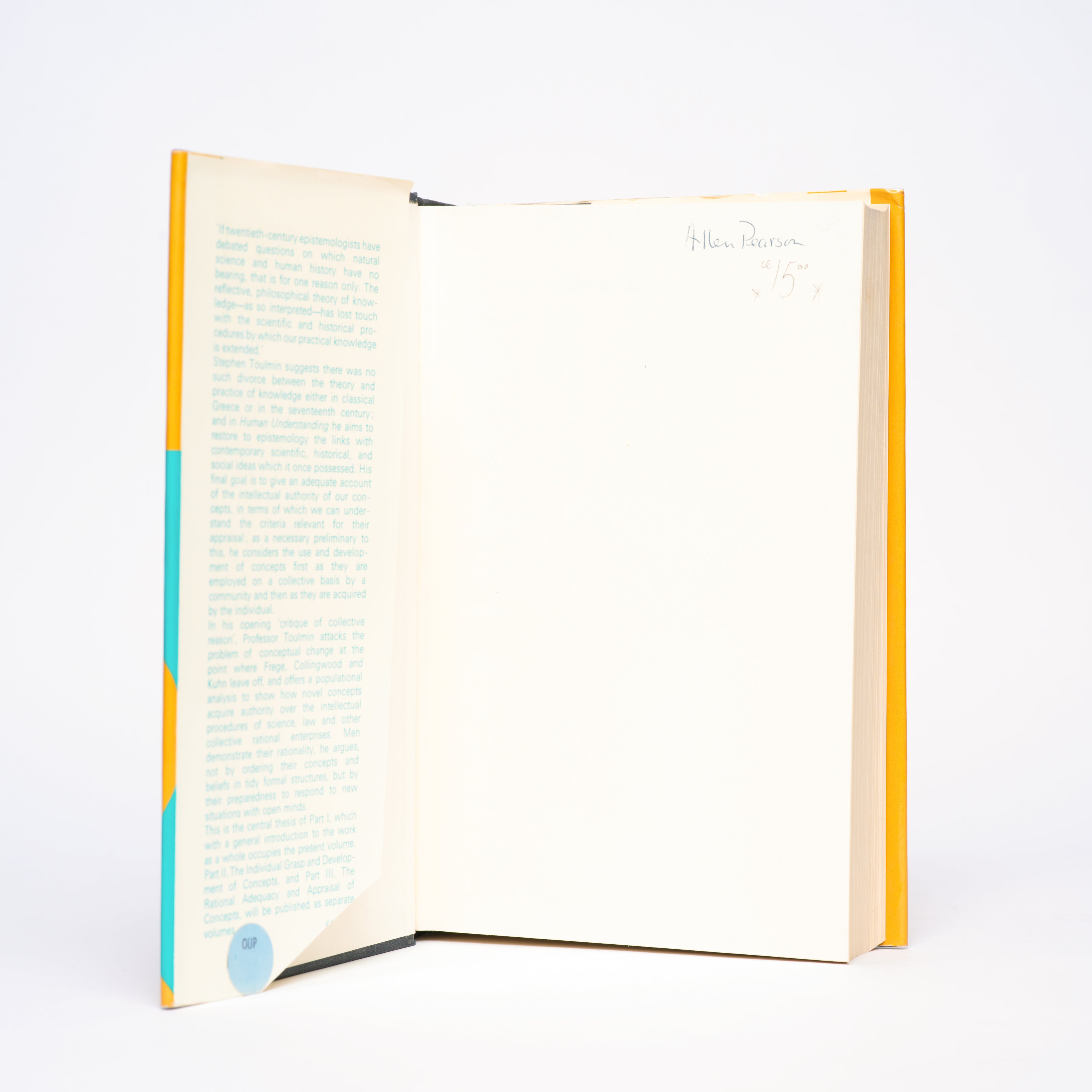 Human Understanding Vol. 1: Introduction & Part 1 - Toulmin, Stephen Edelston