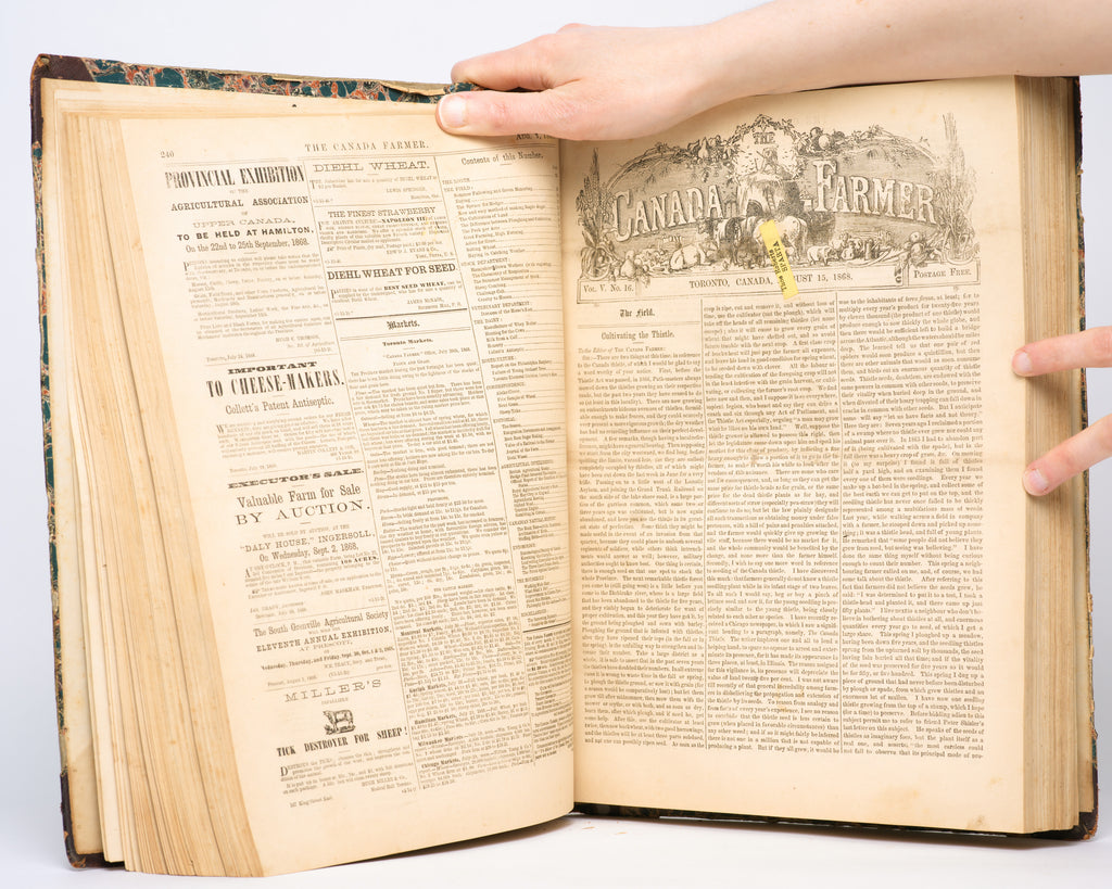 The Canada Farmer: Vol. V 1868 + Vol. IV 1867 Partials (See Description)