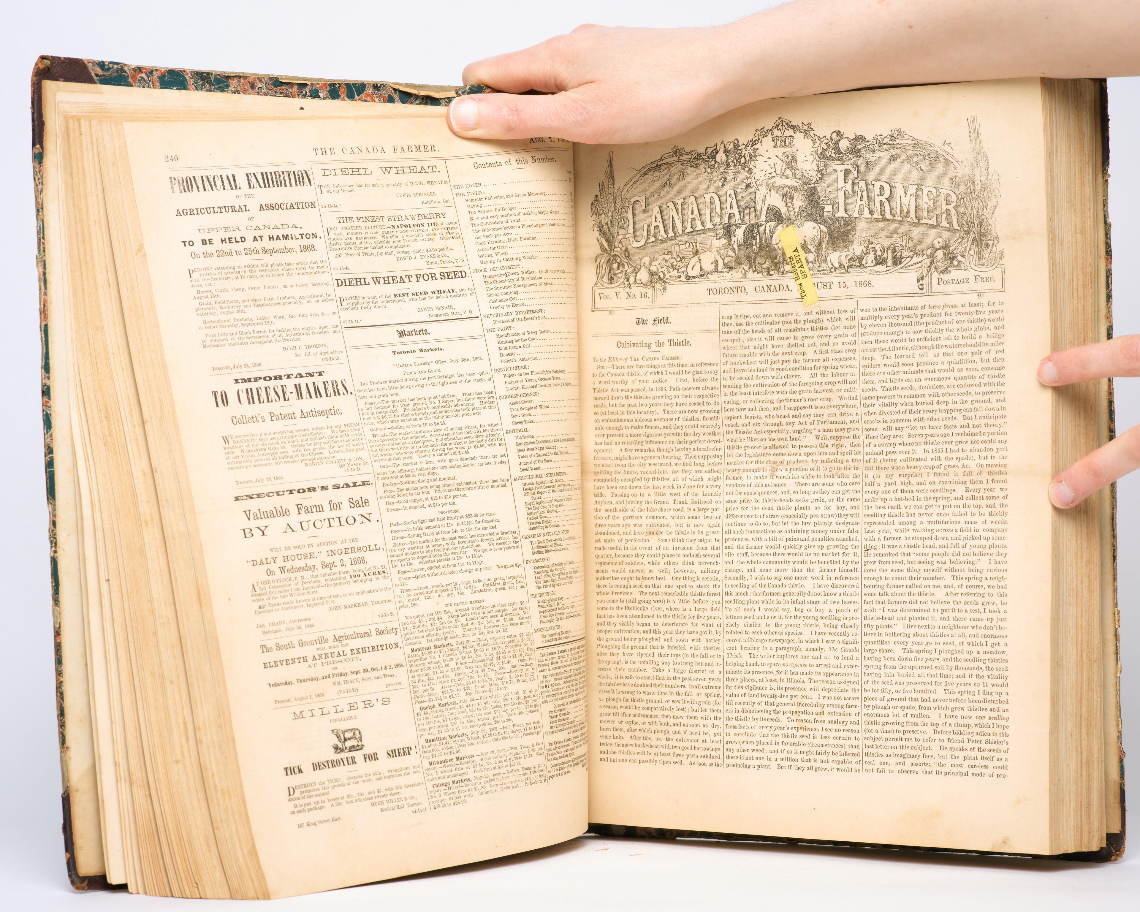 The Canada Farmer: Vol. V 1868 + Vol. IV 1867 Partials (See Description)