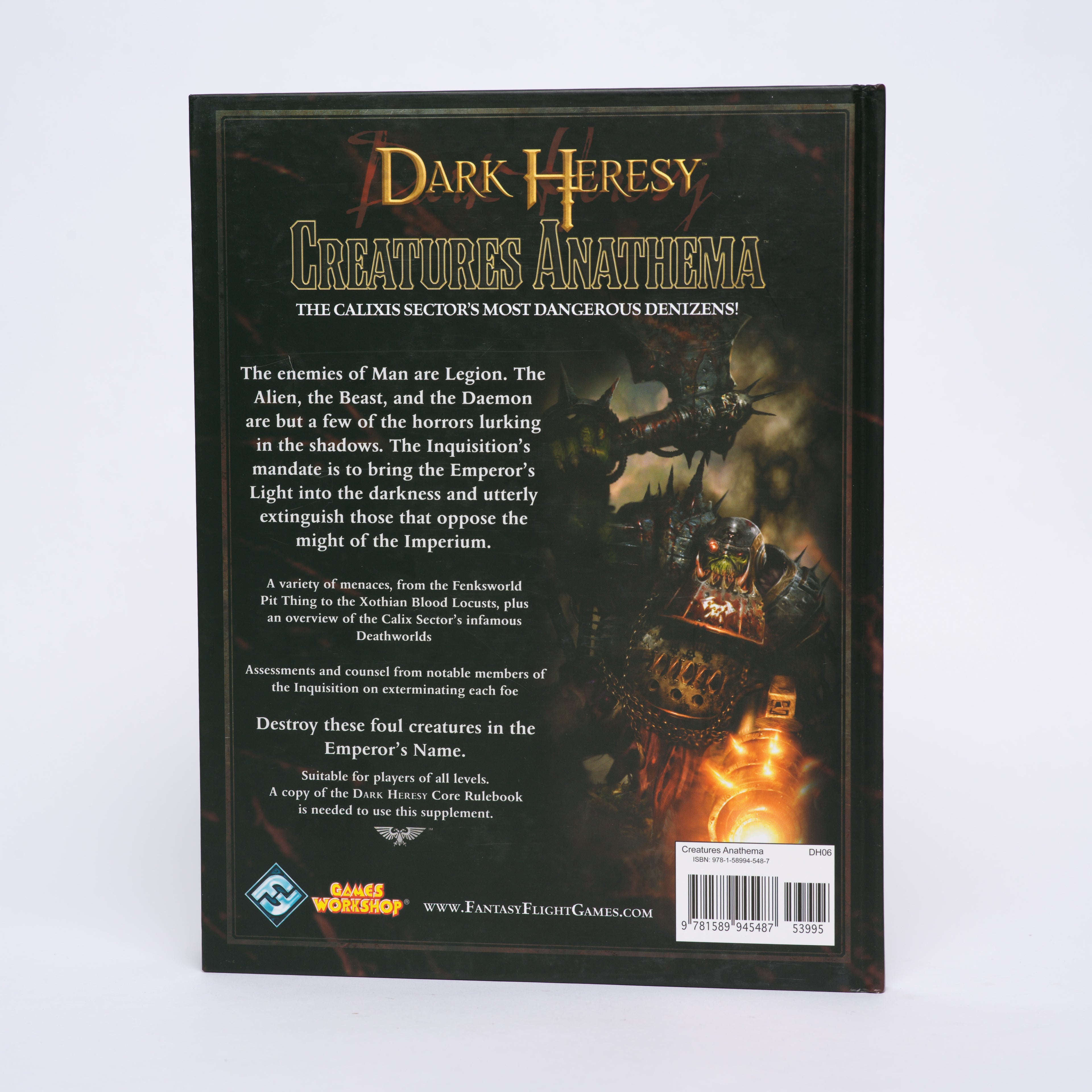 Dark Heresy: Creatures Anathema (Warhammer 40,000 RPG) - Games Workshop; Fantasy Flight Games