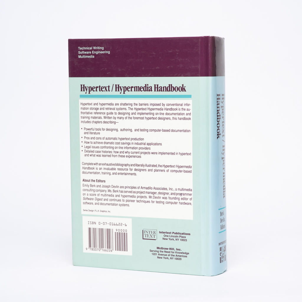 Hypertext/Hypermedia Handbook (McGraw-Hill Software Engineering Series) - Berk, Emily (editor); Devlin, Joseph (editor)