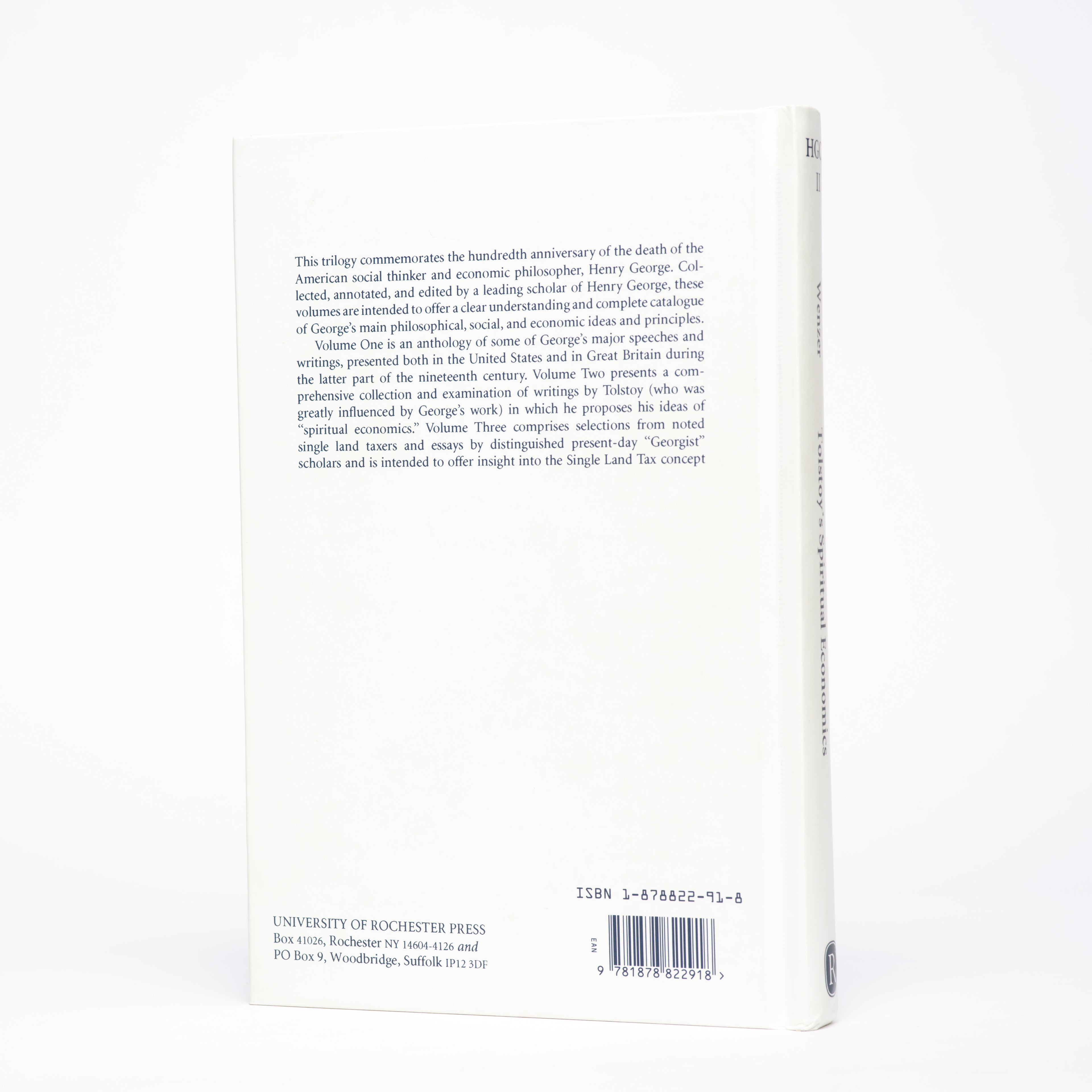 An Anthology of Tolstoy's Spiritual Economics (The Henry George Centennial Trilogy, Vol. 2) - Tolstoy, Leo; Wenzer, Kenneth C.