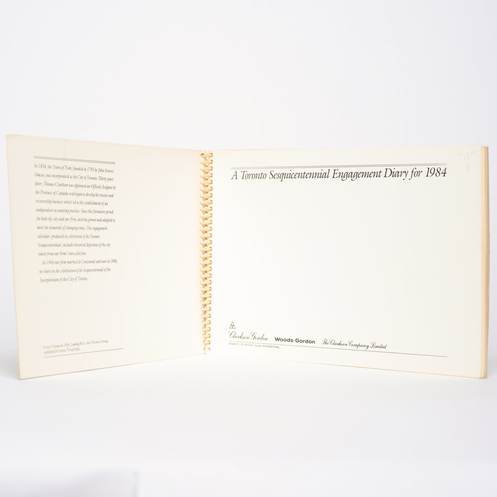 A Toronto Sesquicentennial Engagement Diary for 1984