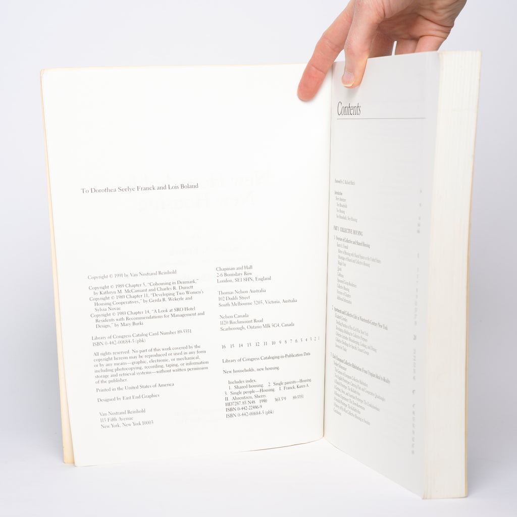 New Households, New Housing - Franck, Karen A. (editor); Ahrentzen, Sherry (editor)