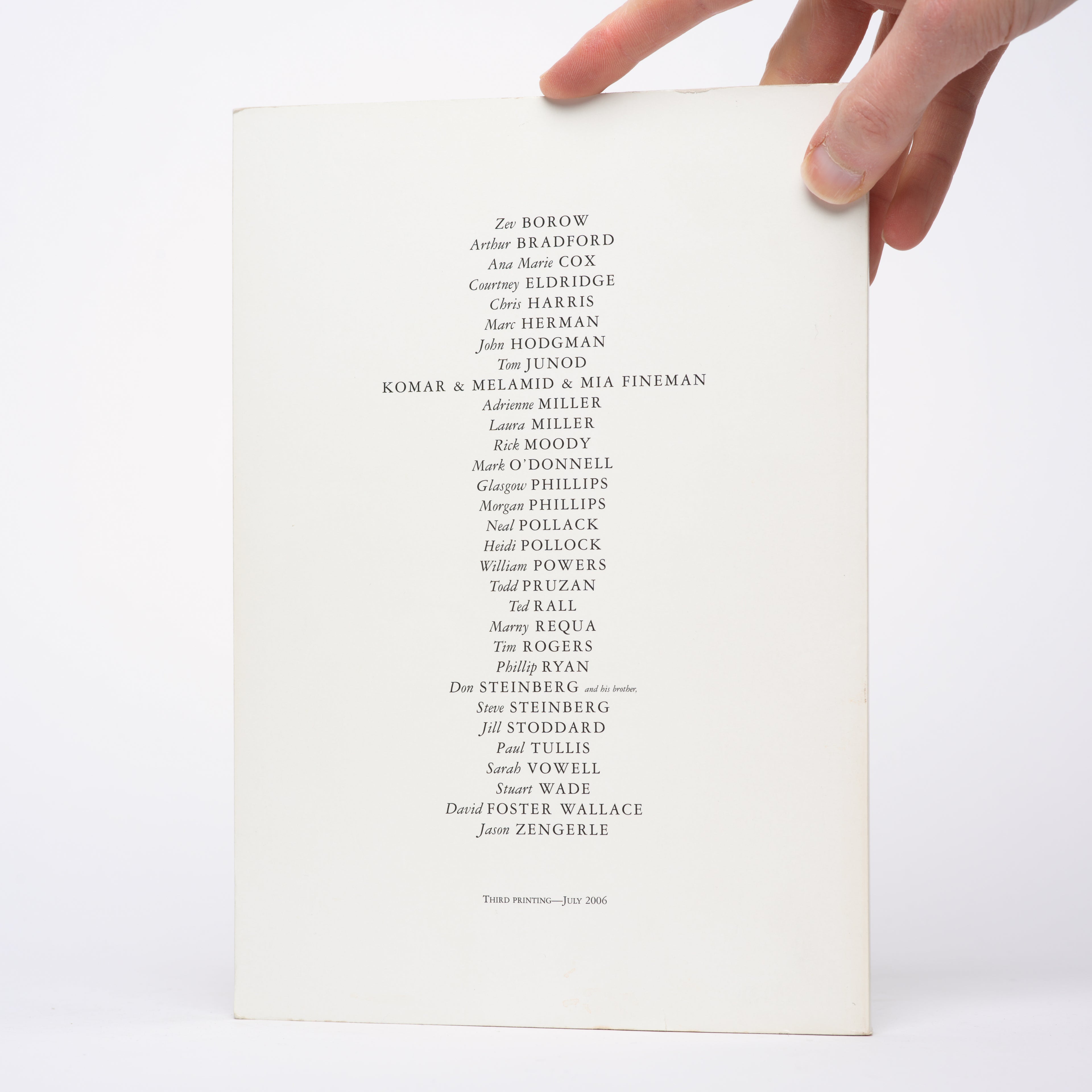 Timothy McSweeney's Quarterly Concern, Known Also as "Gegenshein" [McSweeney's Issue 1]