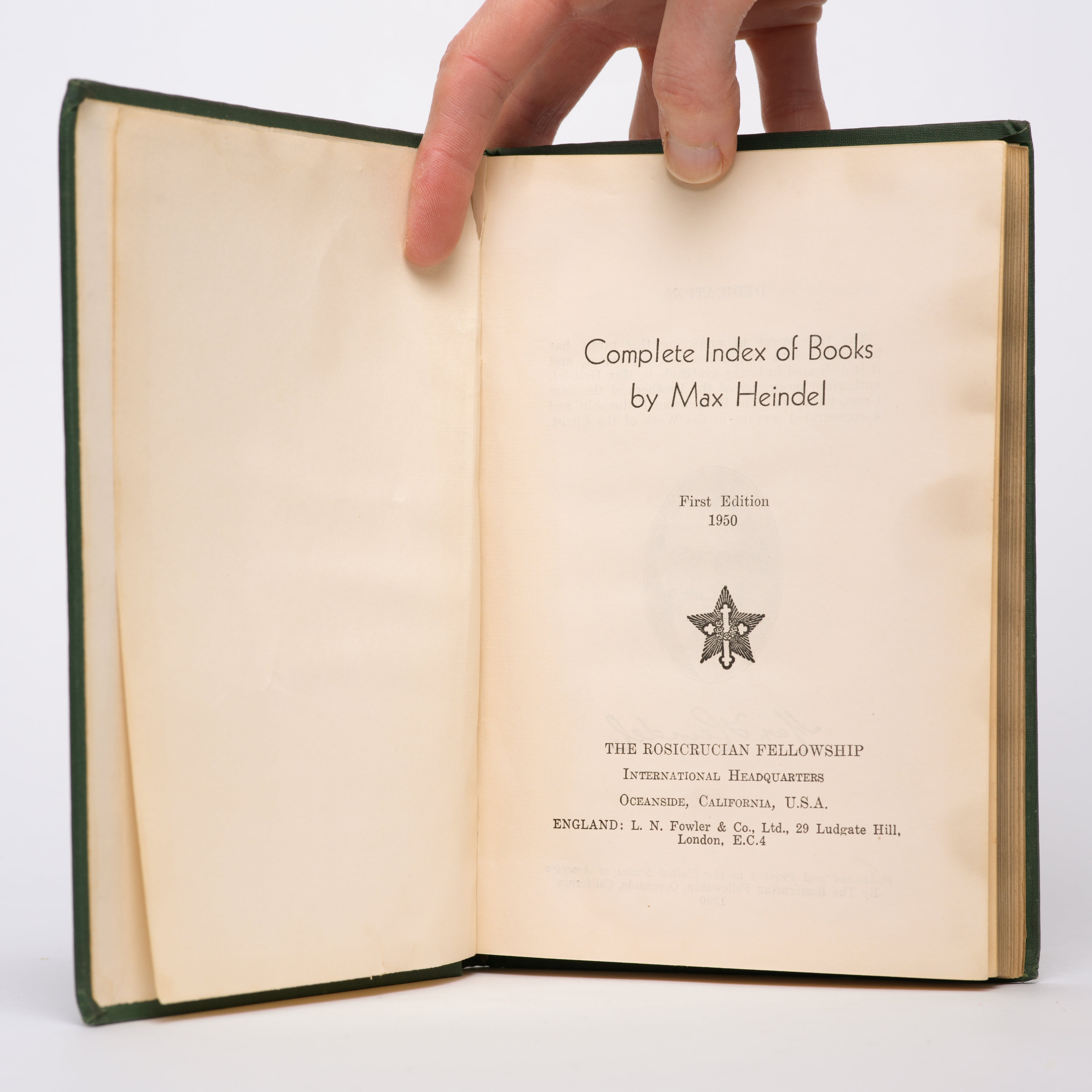 Complete Index of Books - Heindel, Max