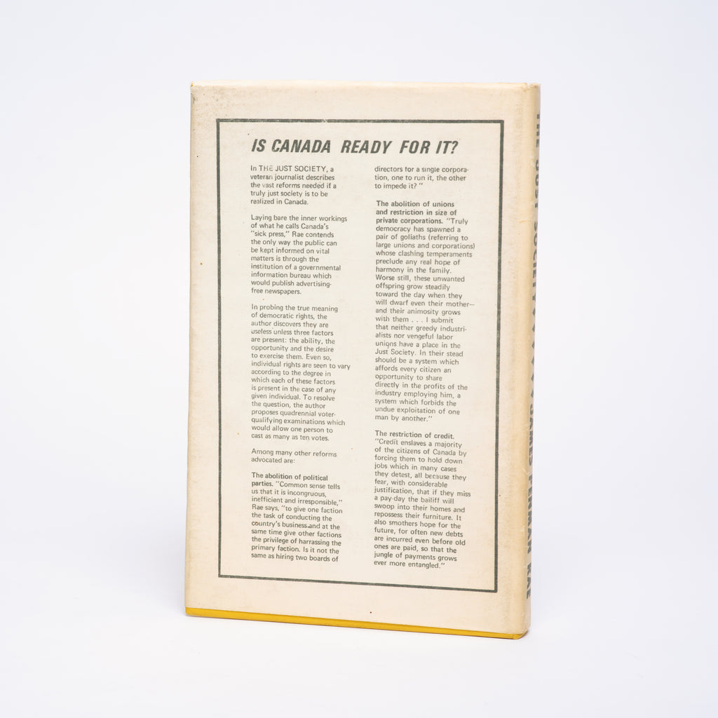 The Just Society - Rae, James Penman