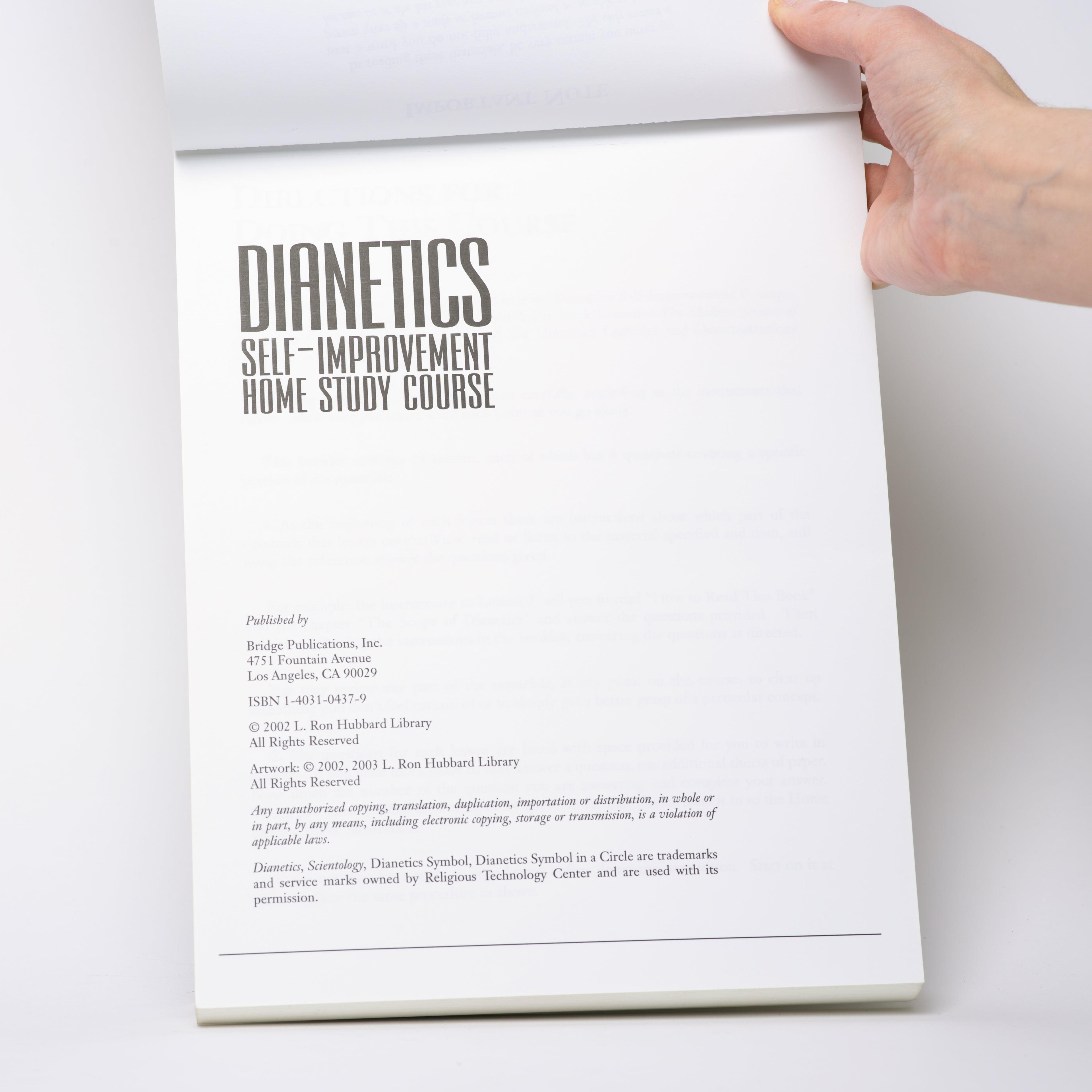 The Dianetics Self-Improvement Home Study Course