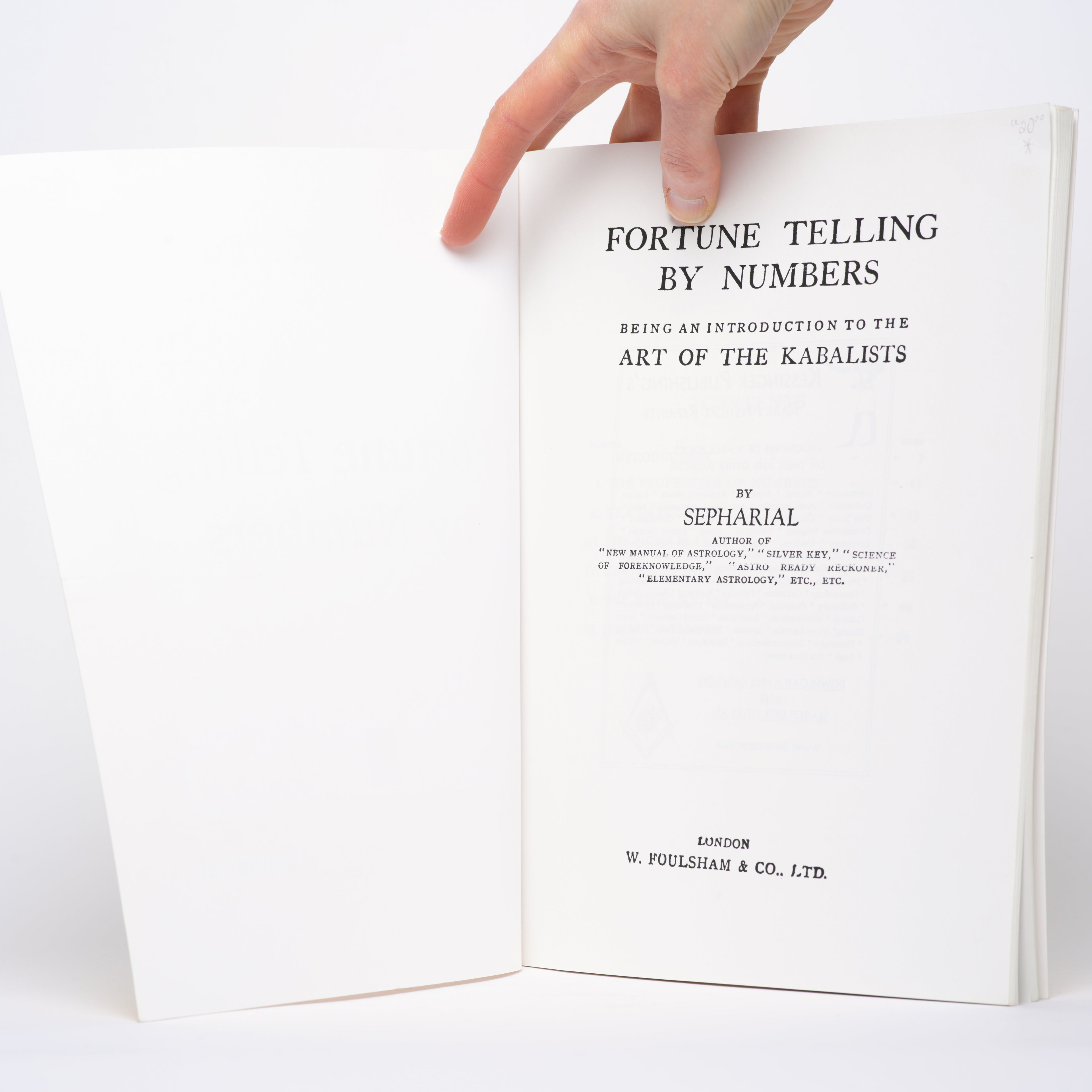Fortune Telling by Numbers - Sepharial