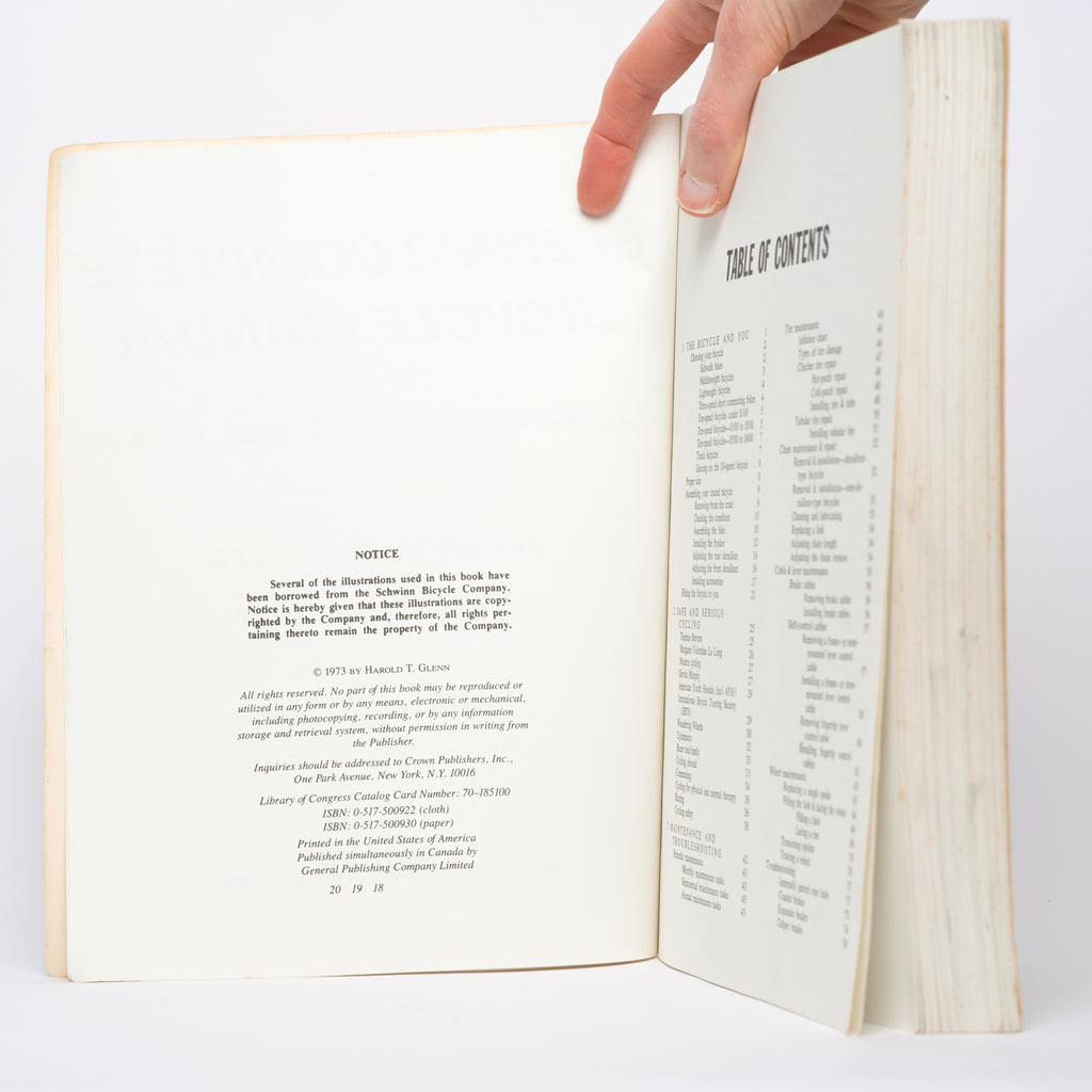 Glenn's Complete Bicycle Manual: Selection, Maintenance, Repair - Coles, Clarence W.; Glenn, Harold T.