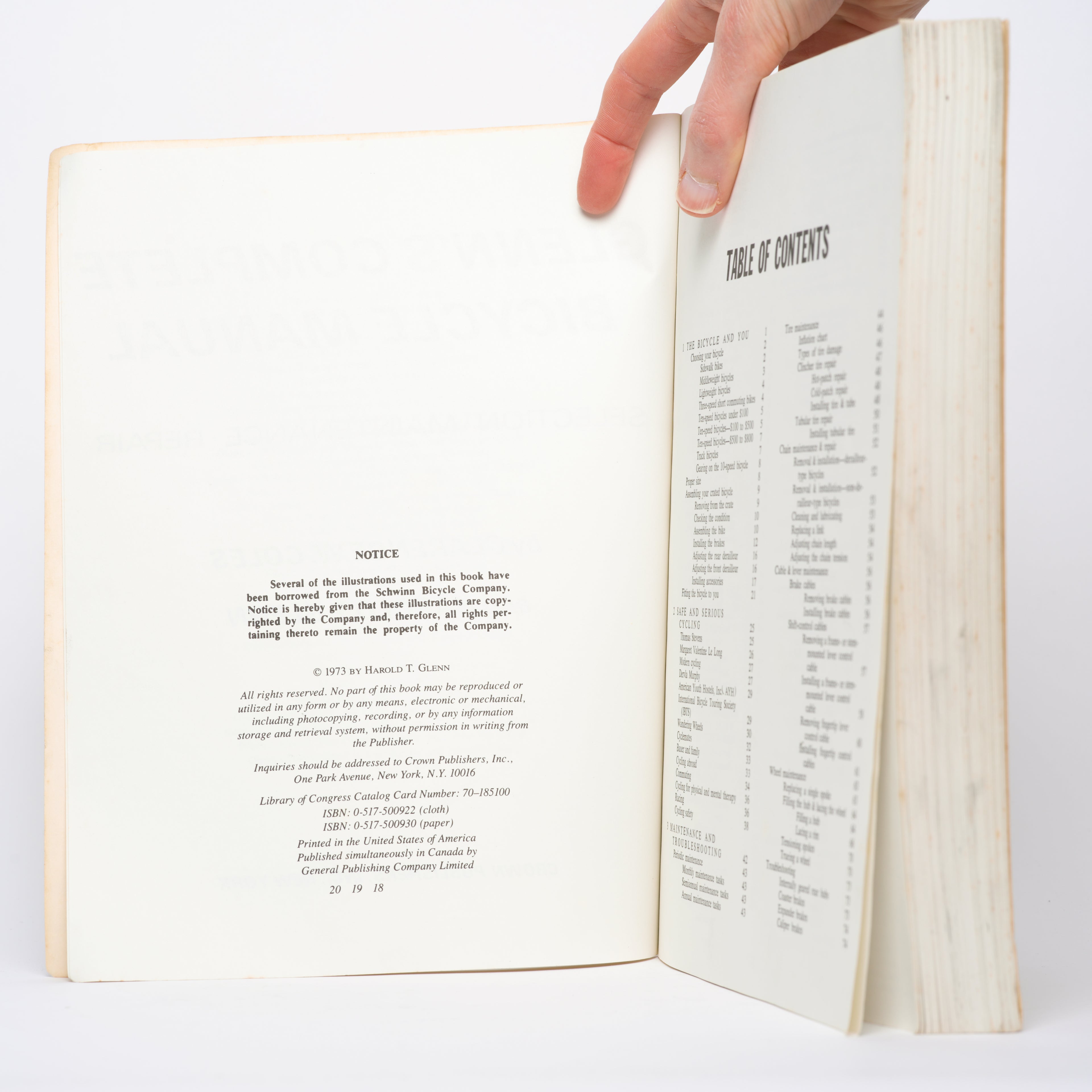 Glenn's Complete Bicycle Manual: Selection, Maintenance, Repair - Coles, Clarence W.; Glenn, Harold T.