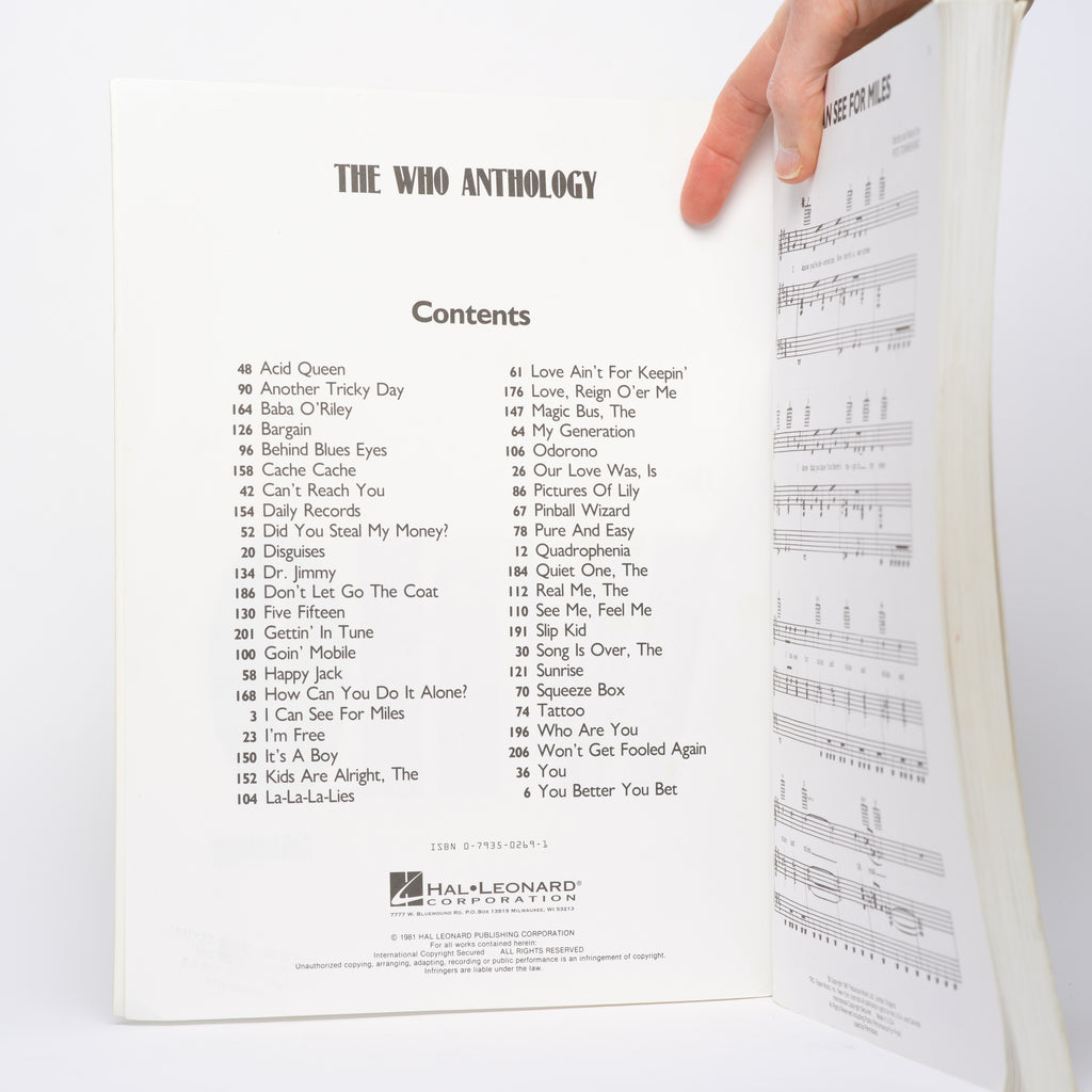 The Who Anthology (Piano/Vocal/Guitar)