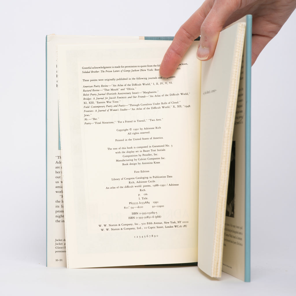An Atlas of the Difficult World: Poems 1988-1991 - Rich, Adrienne