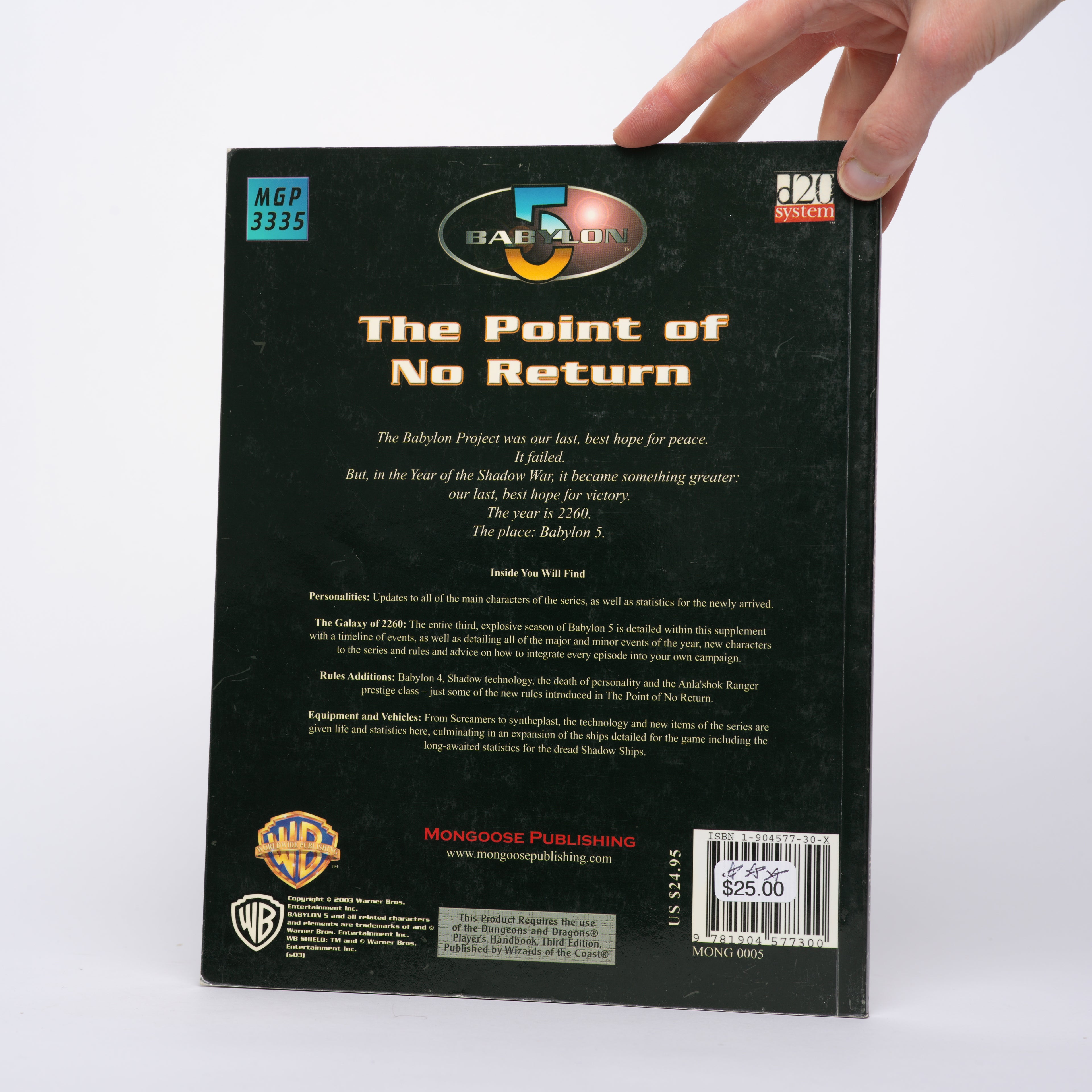 The Point Of No Return (Babylon 5 RPG) - Hahn, August