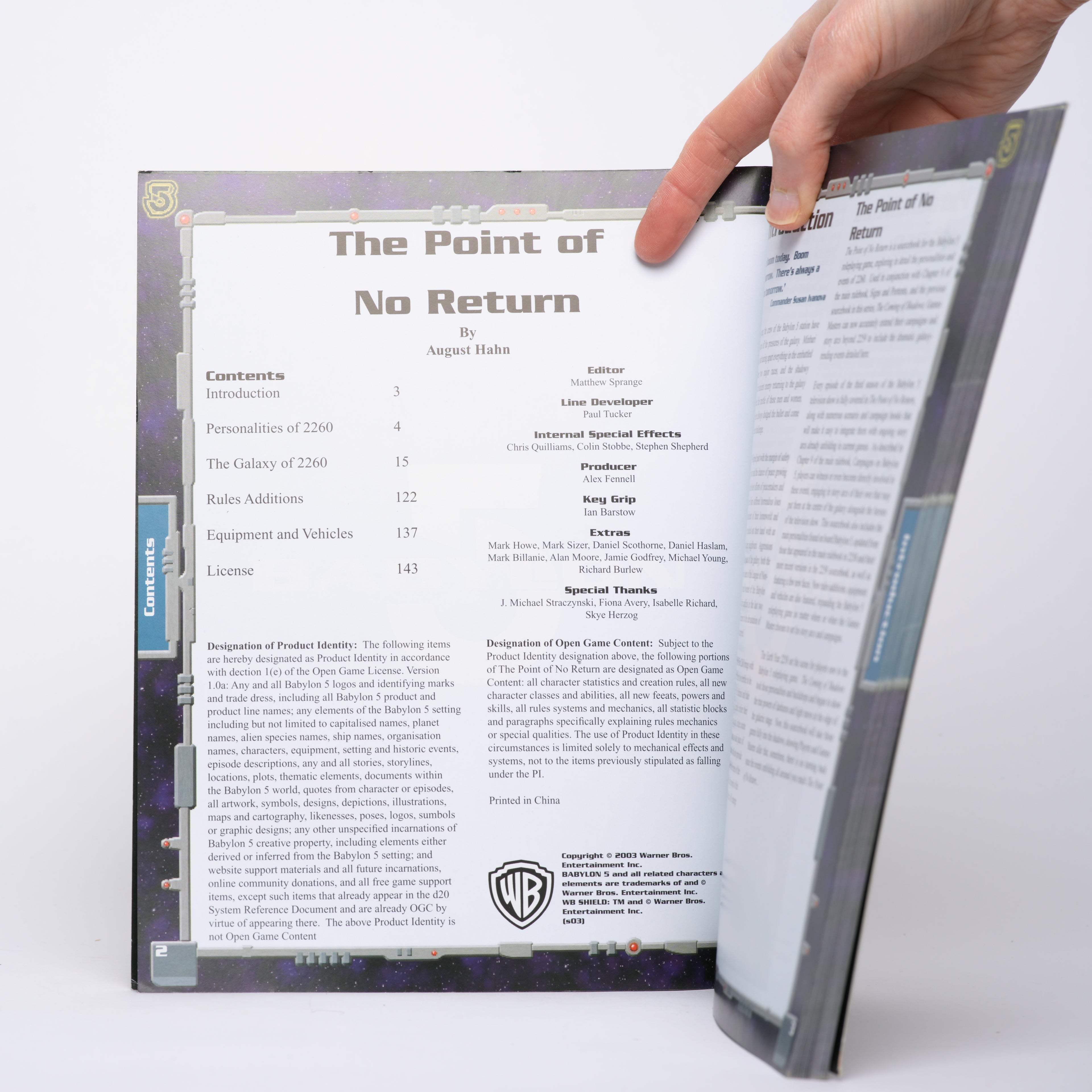 The Point Of No Return (Babylon 5 RPG) - Hahn, August