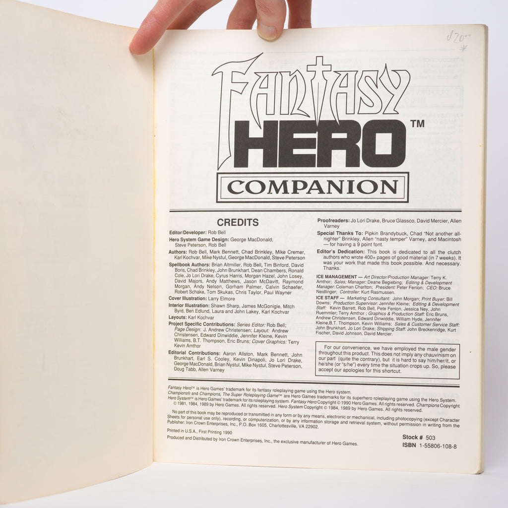 Fantasy Hero Companion #503 - Bell, Rob
