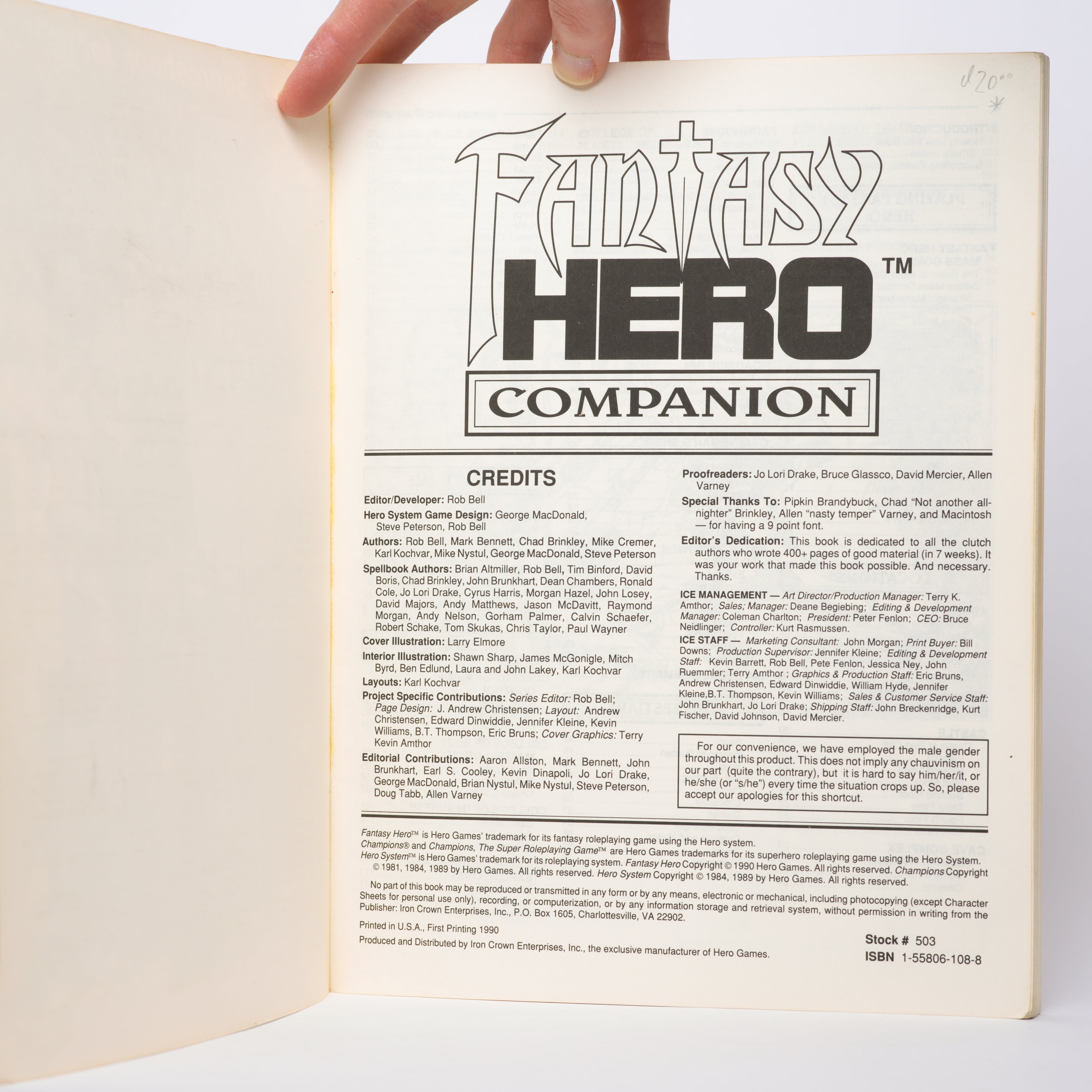 Fantasy Hero Companion #503 - Bell, Rob