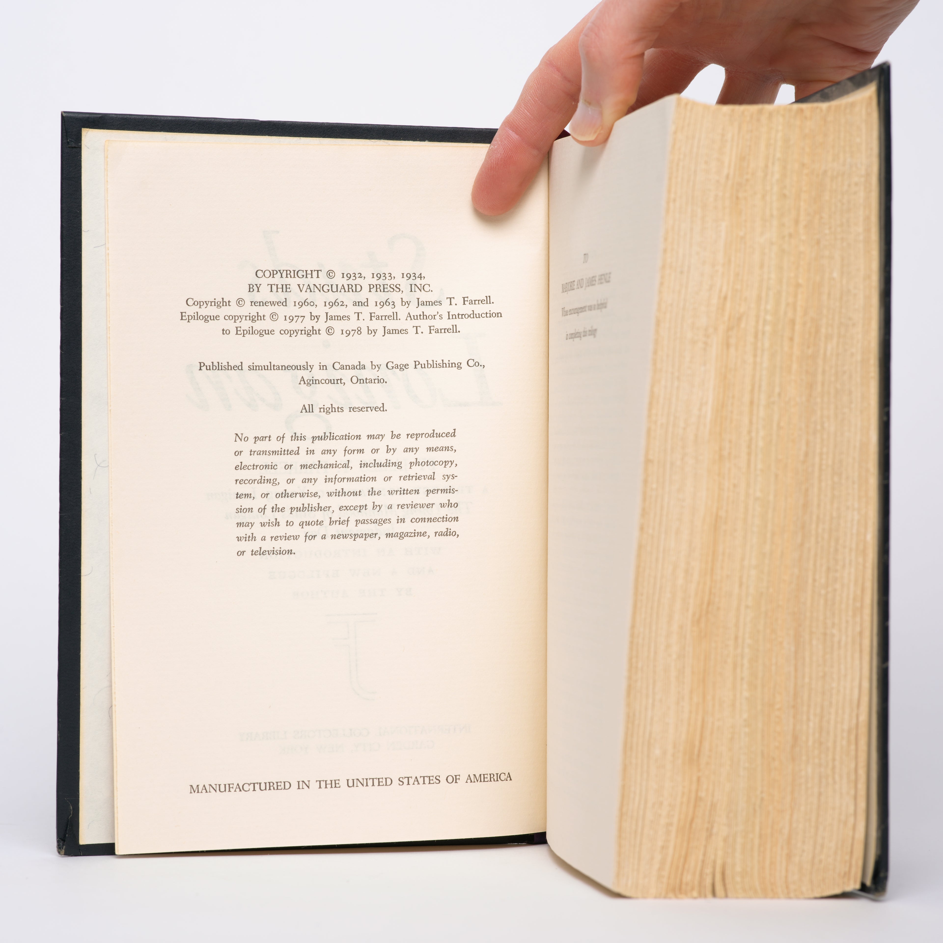 Studs Lonigan - Farrell, James T. [International Collectors Library]