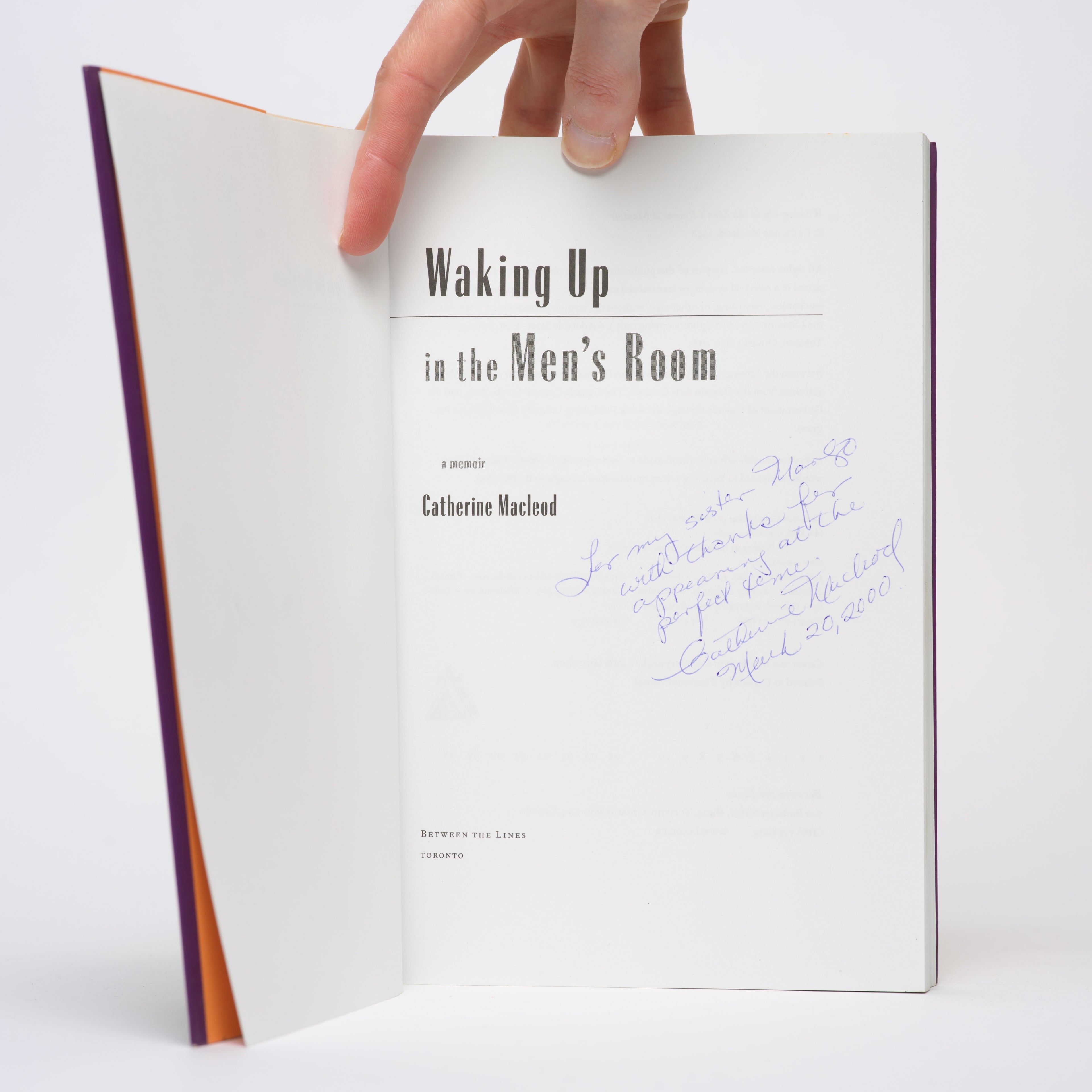 Waking Up in the Men's Room - Macleod, Catherine [Signed]