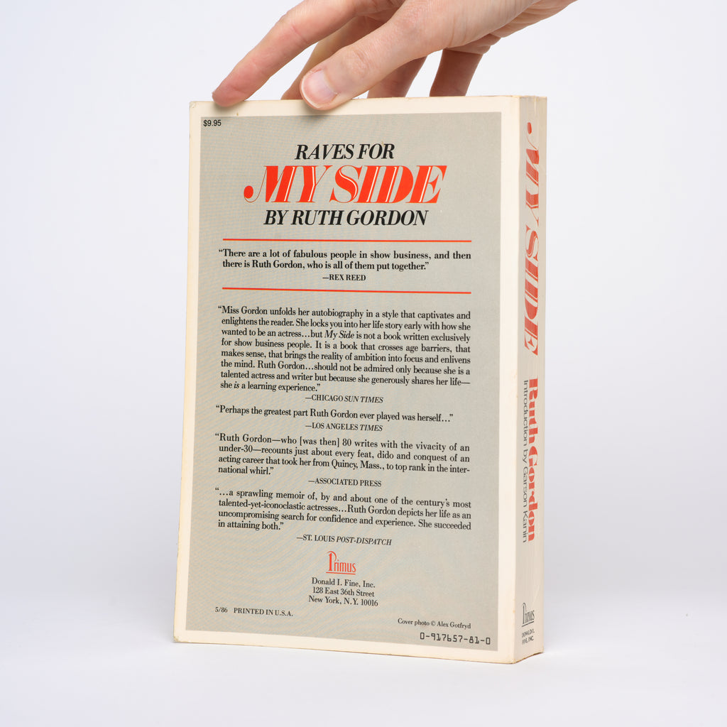 My Side: The Autobiography of Ruth Gordon - Gordon, Ruth; Kanin, Garson (introduction)