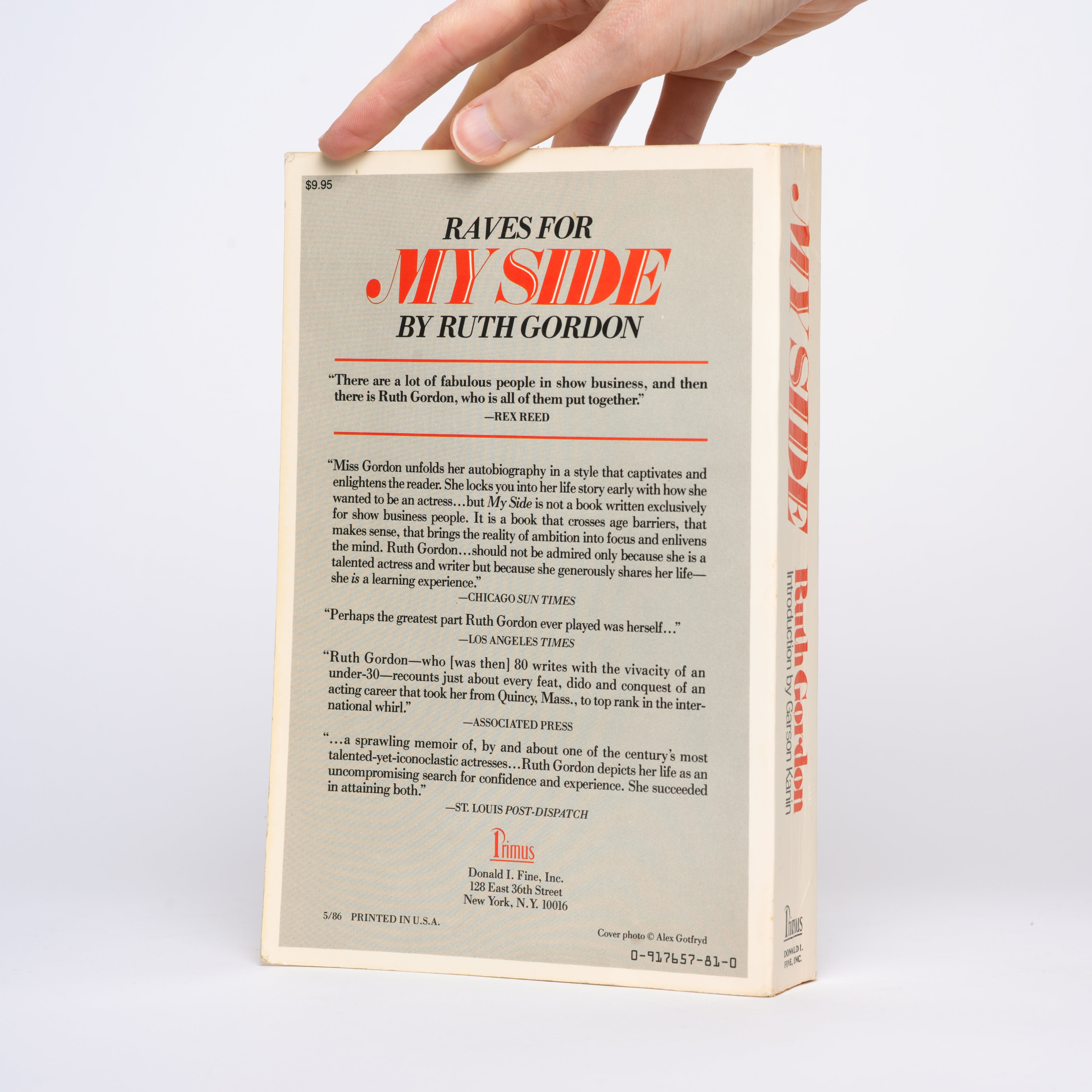My Side: The Autobiography of Ruth Gordon - Gordon, Ruth; Kanin, Garson (introduction)