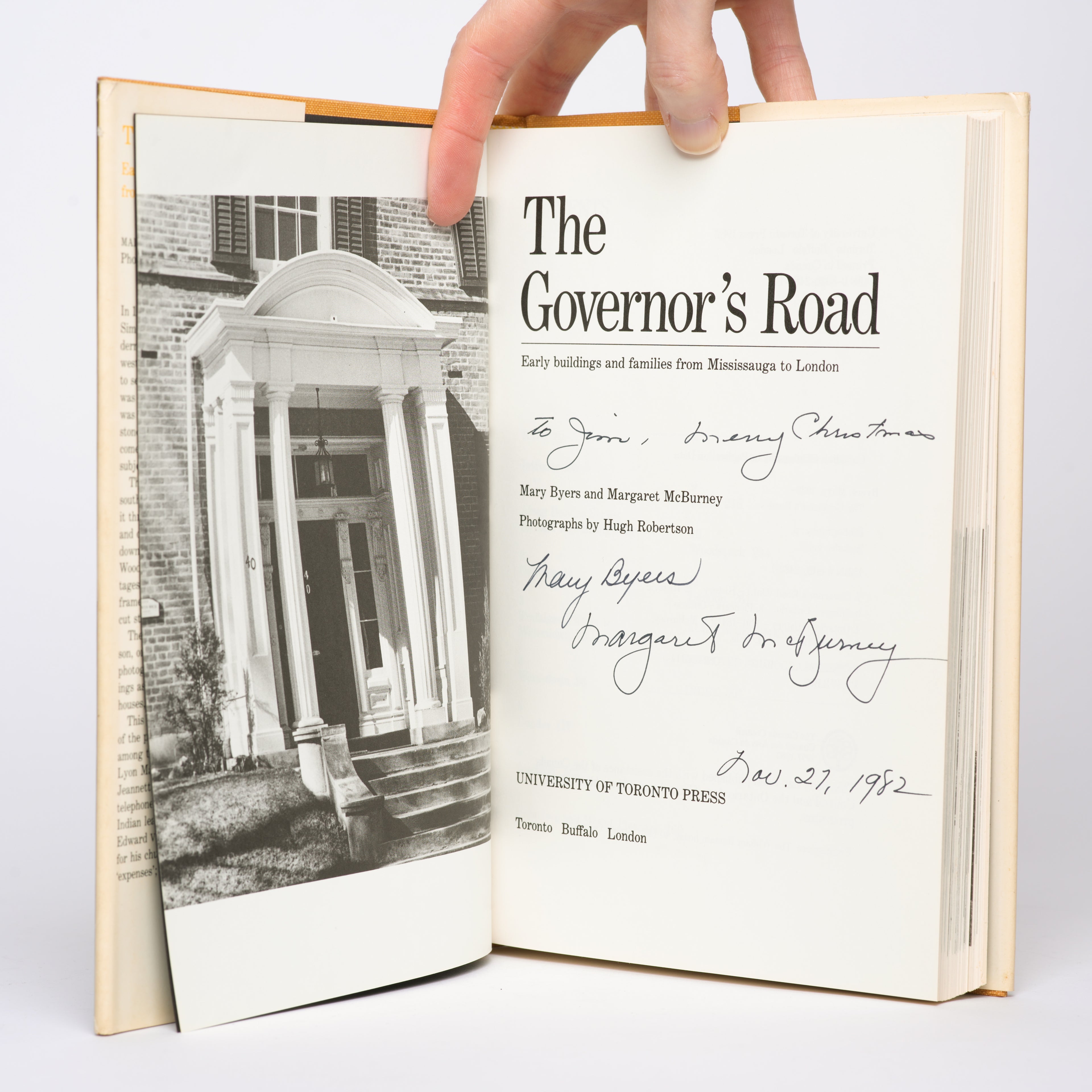 The Governor's Road: Early Buildings and Families from Mississauga to London - Byers, Mary; McBurney, Margaret