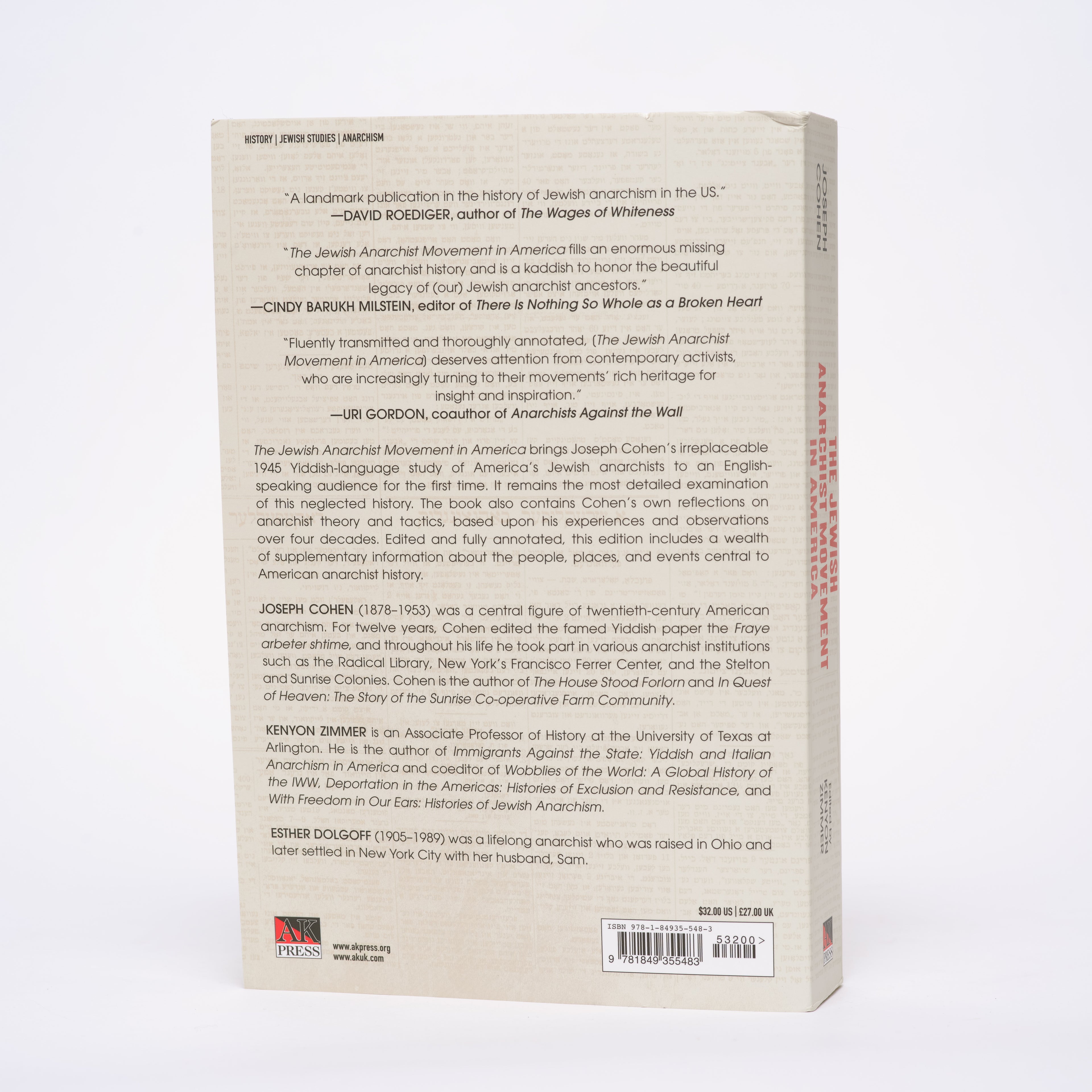 The Jewish Anarchist Movement in America: A Historical Review and Personal Reminiscences - Cohen, Joseph