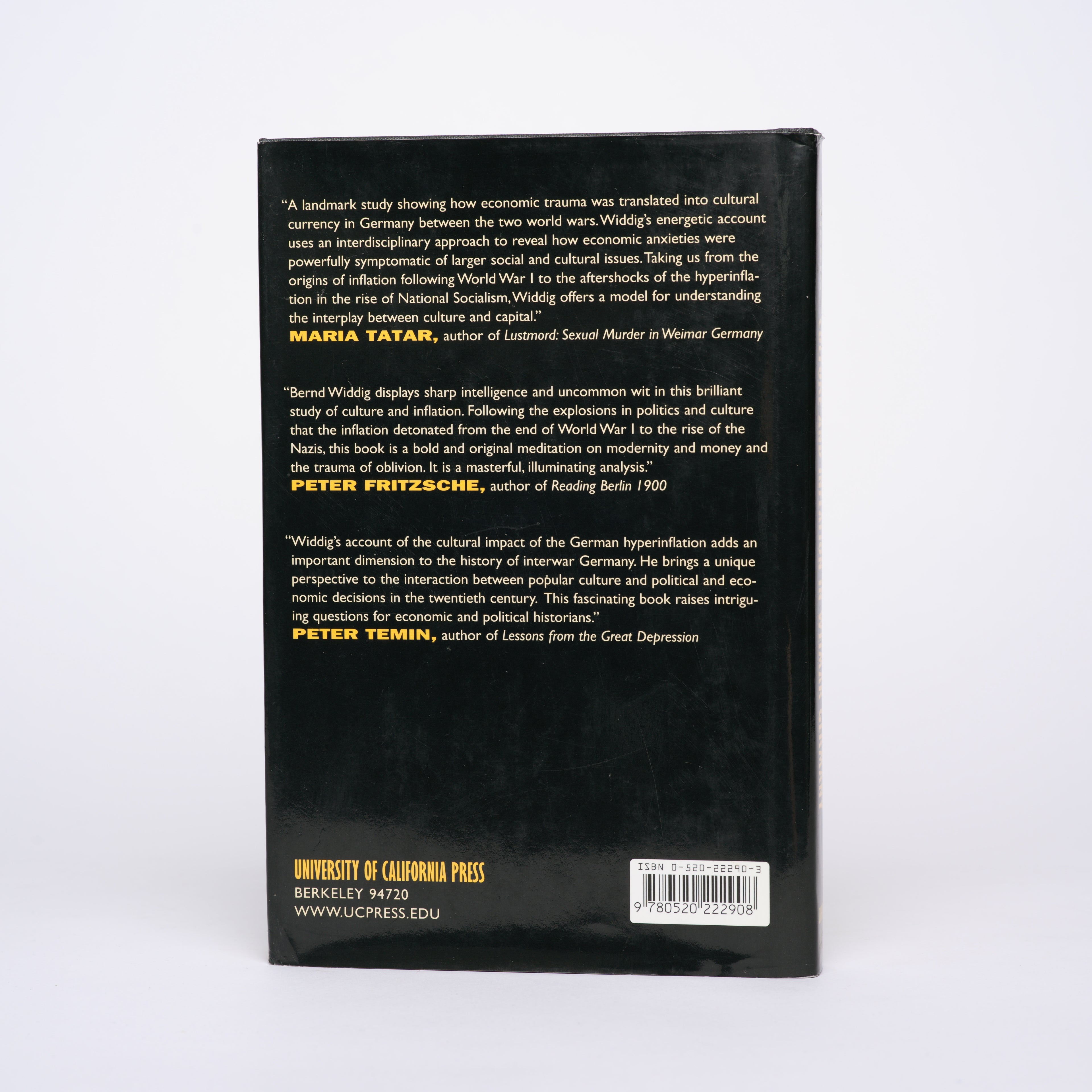 Culture and Inflation in Weimar Germany (Weimar and Now: German Cultural Criticism) - Widdig, Bernd