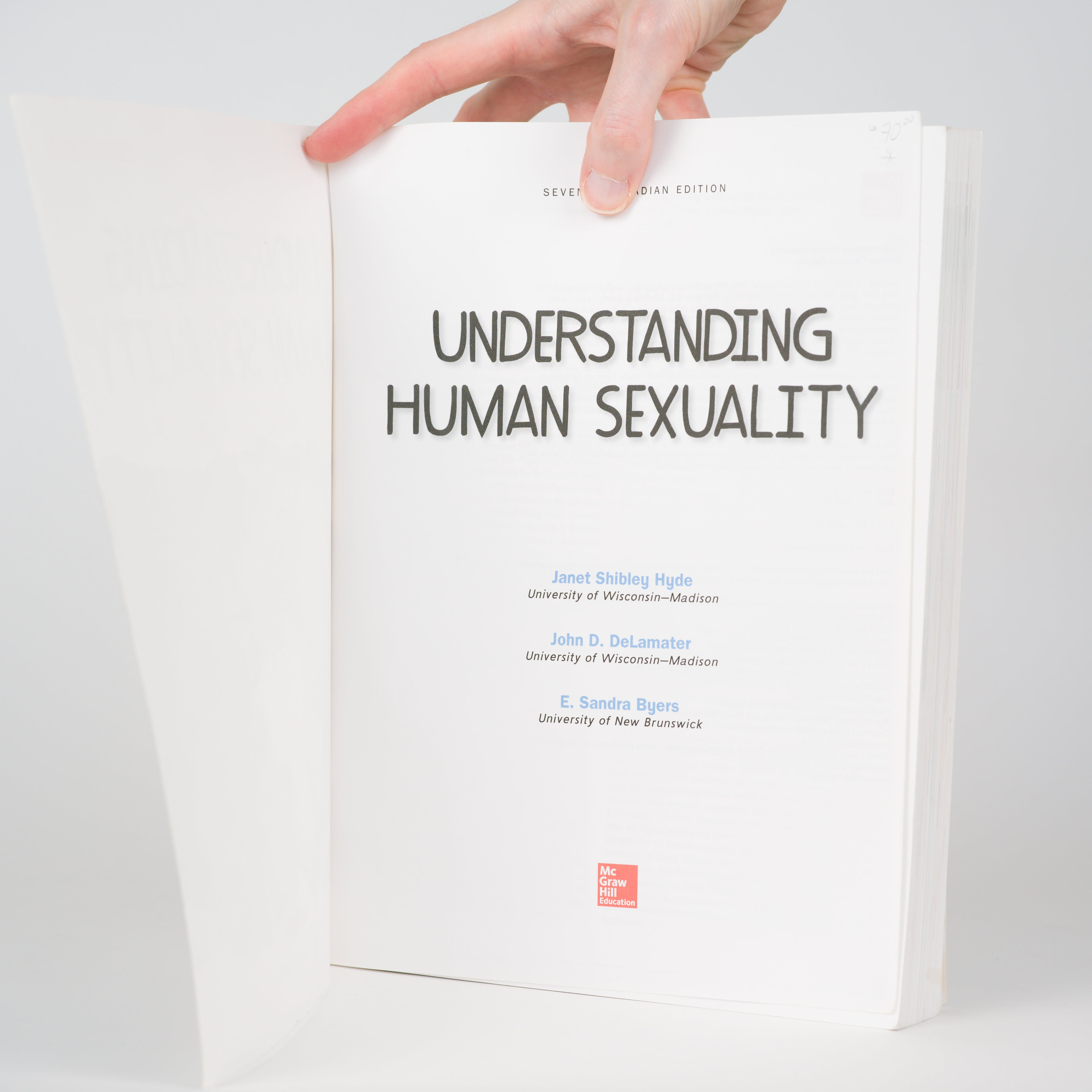 Understanding Human Sexuality (Seventh Canadian Edition) - Hyde, Janet Shibley; DeLamater, John D.; Byers, Sandra