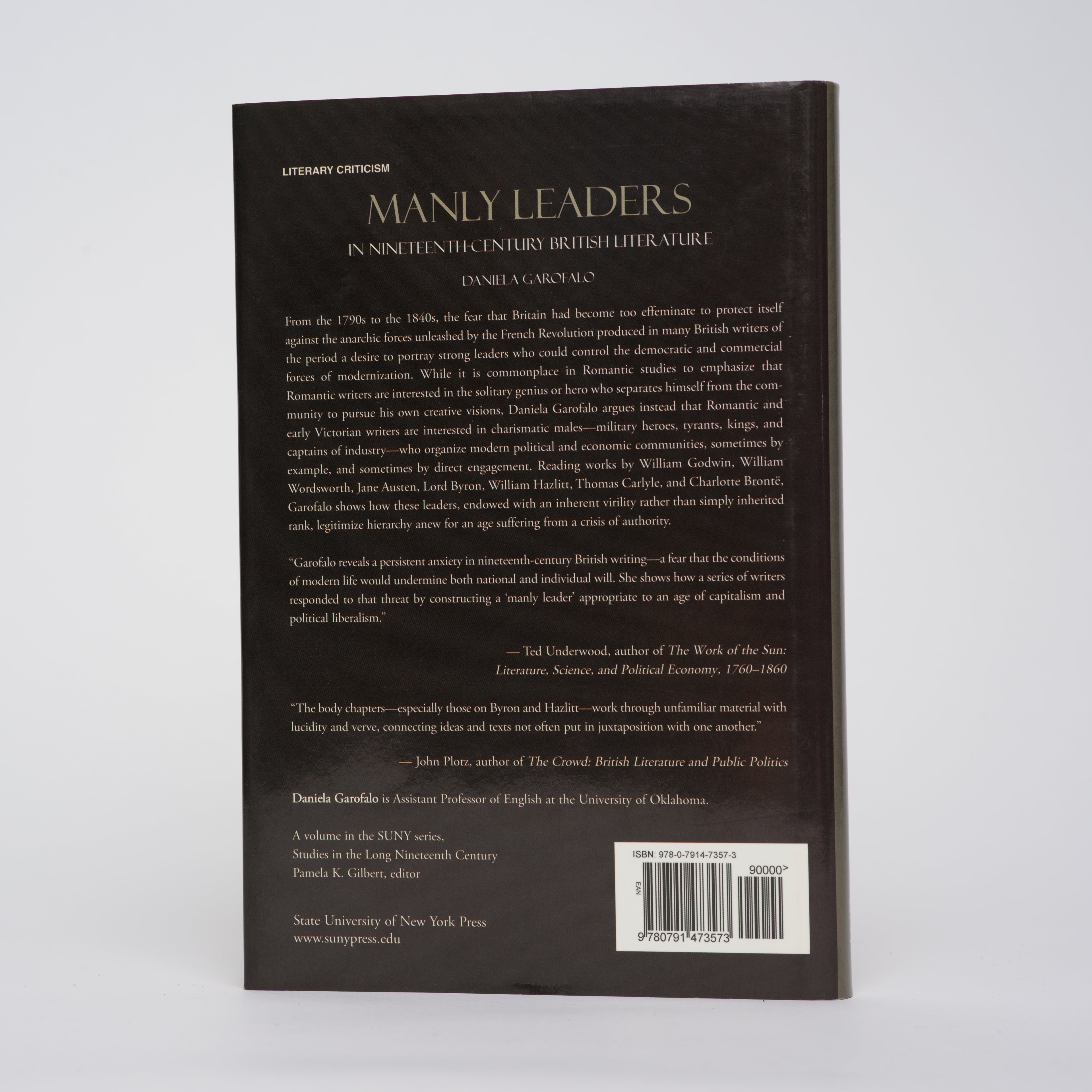 Manly Leaders in Nineteenth-Century British Literature (Studies in the Long Nineteenth Century Series) - Garofalo, Daniela