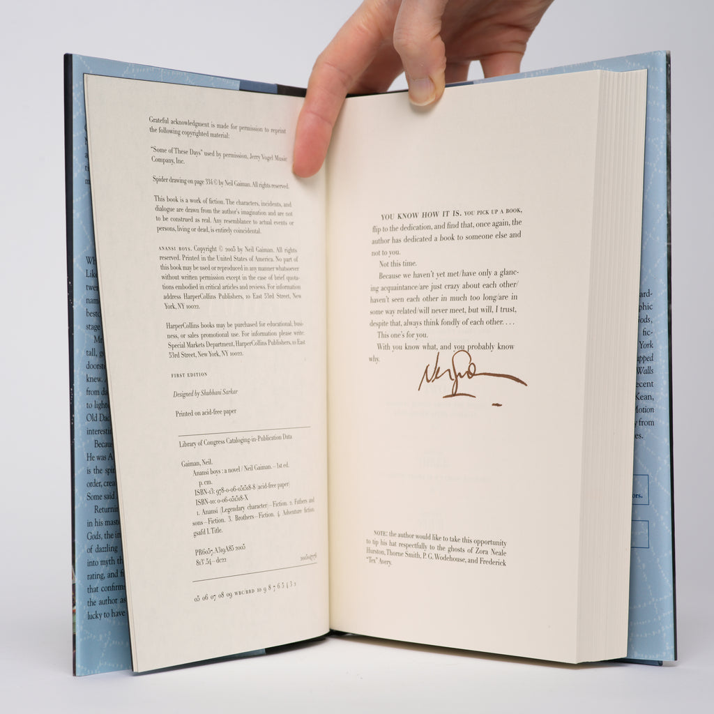 Anansi Boys [SIGNED] - Gaiman, Neil