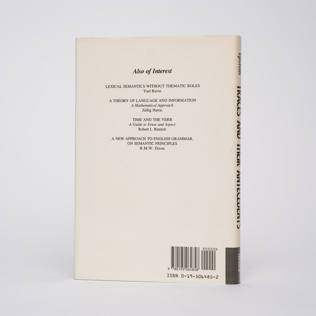 Traces and Their Antecedents - Epstein, Samuel David