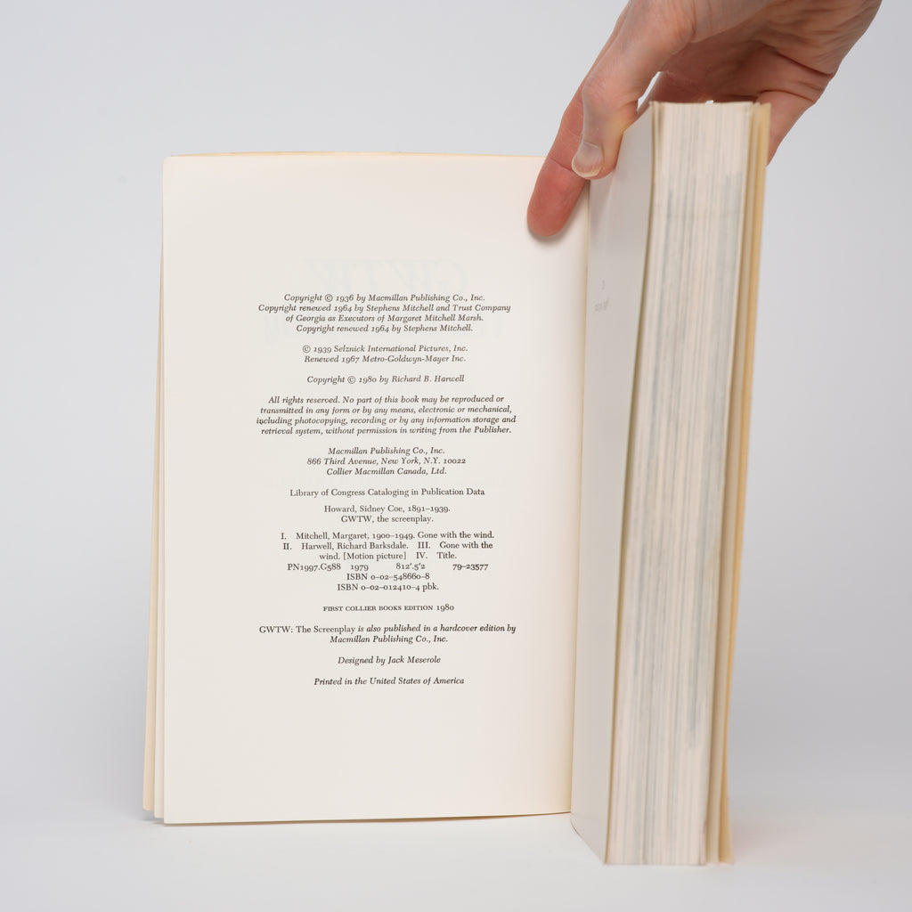 GWTW [Gone With the Wind]: The Screenplay - Howard, Sidney; Harwell, Richard (editor)