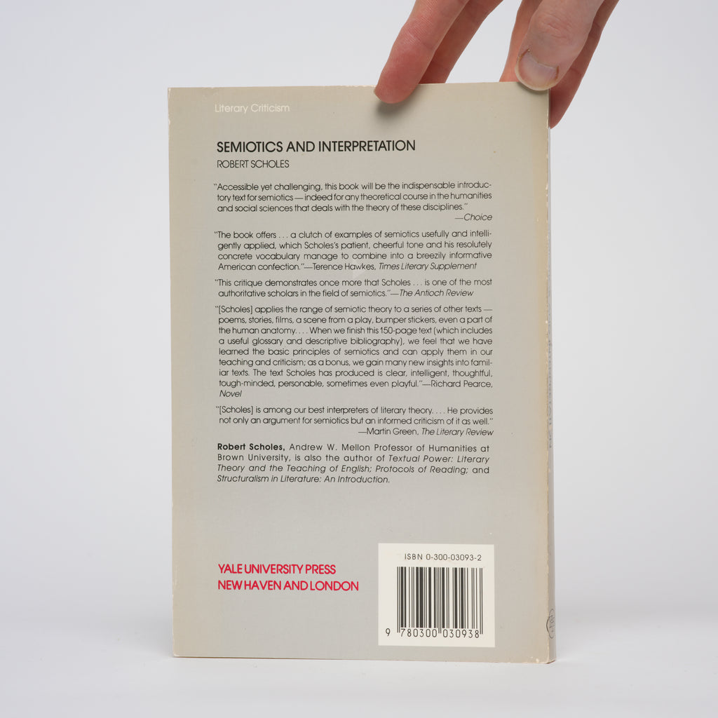 Semiotics and Interpretation - Scholes, Robert