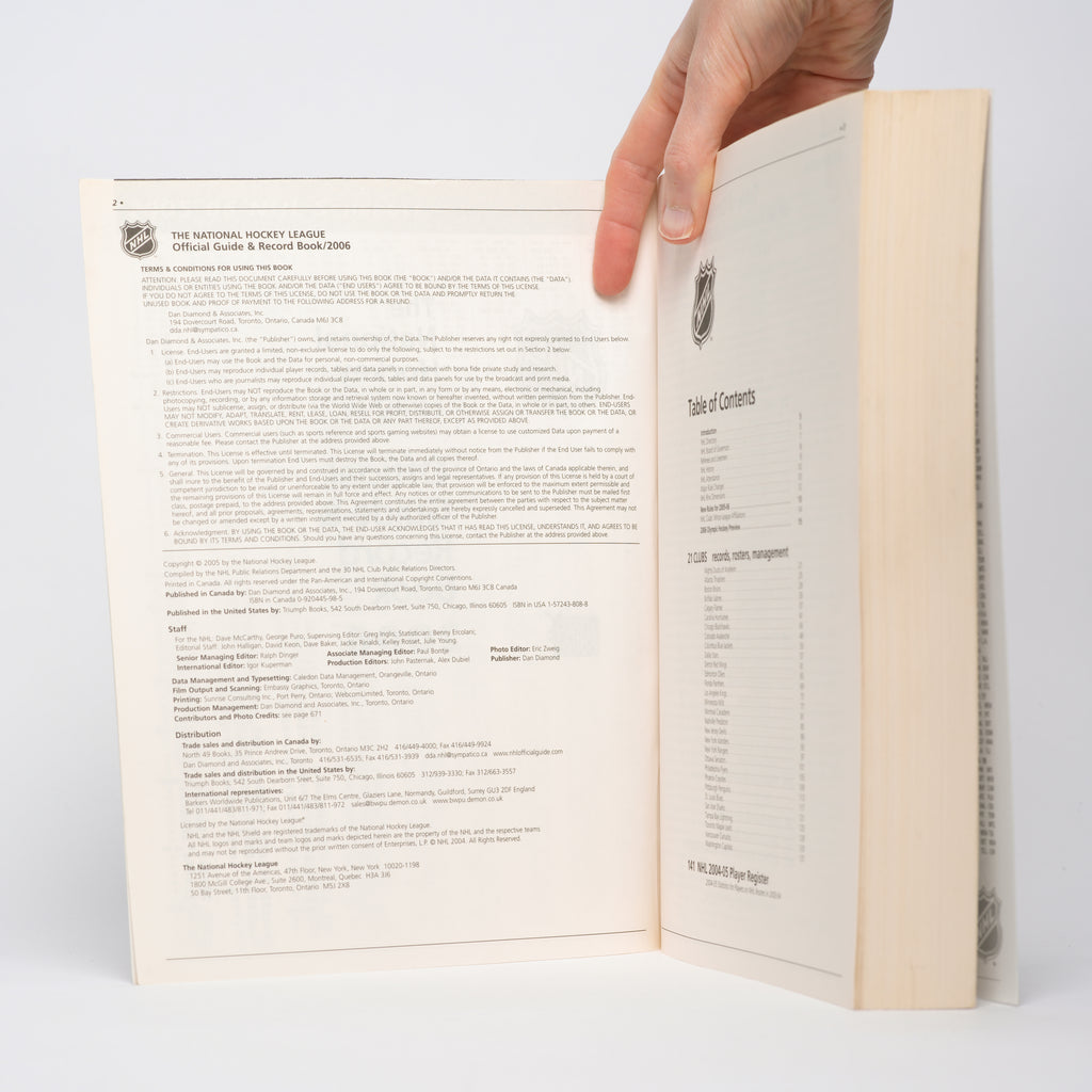 National Hockey League (NHL) Official Guide & Record Book 2006 - NHL Public Relations Department
