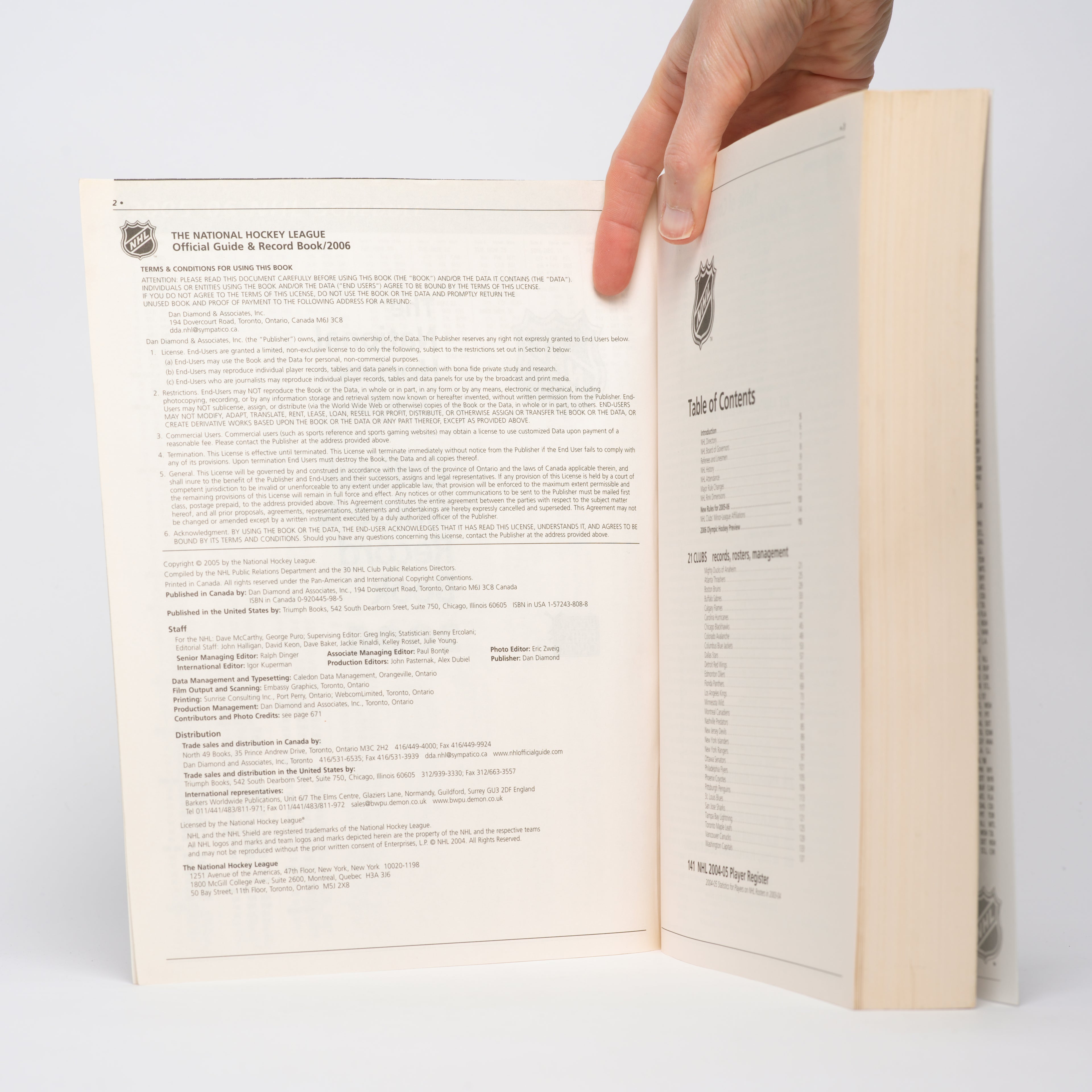 National Hockey League (NHL) Official Guide & Record Book 2006 - NHL Public Relations Department