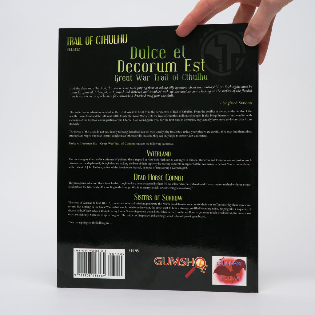 Dulce et Decorum Est: Great War Trail of Cthulhu (Trail of Cthulhu RPG)