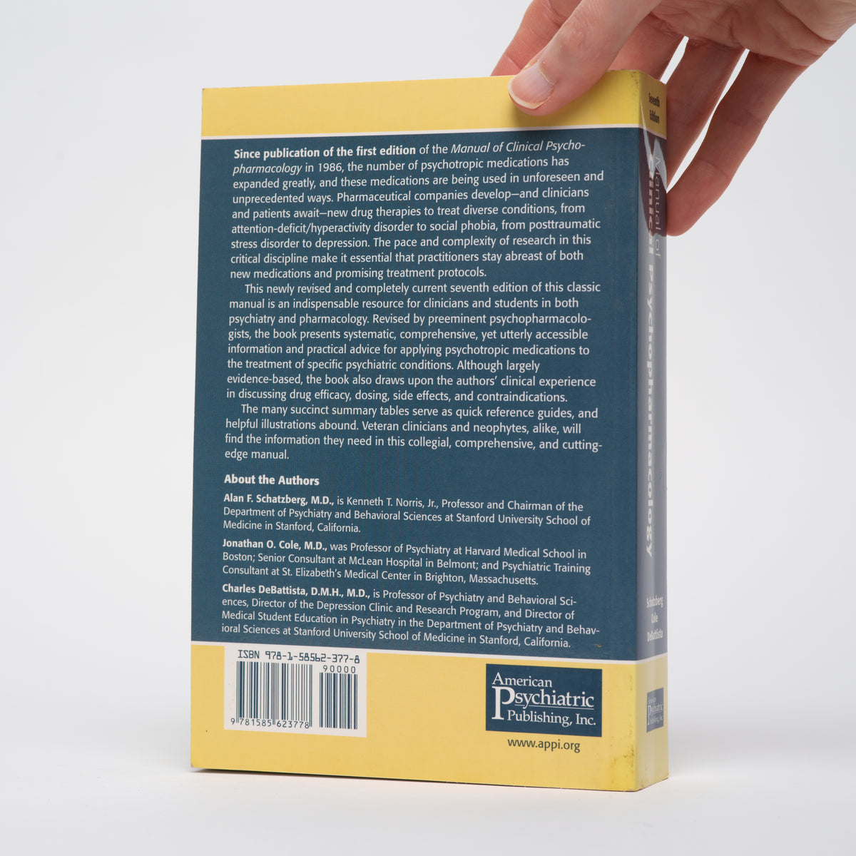 Manual of Clinical Psychopharmacology: Seventh Edition - Schatzberg, Alan F.; Cole, Jonathan O.; Debattista, Charles