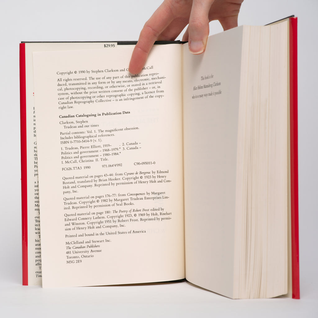 Trudeau and Our Times Vol. 1: The Magnificent Obsession - McCall, Christina; Clarkson, Stephen
