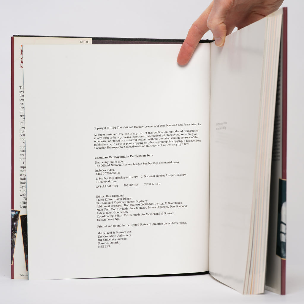 The Official National Hockey League Stanley Cup Centennial Book - Diamond, Dan (editor)