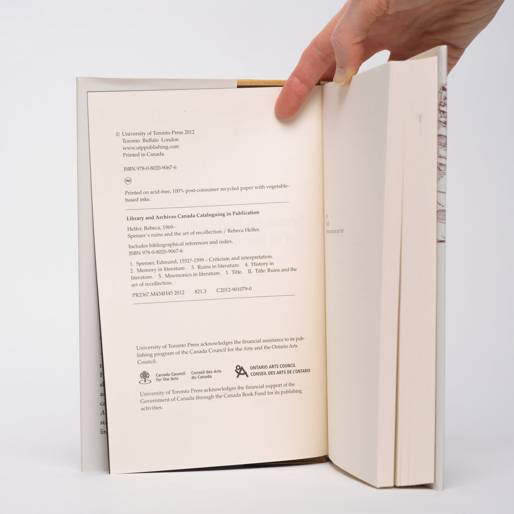 Spenser's Ruins and the Art of Recollection - Helfer, Rebeca