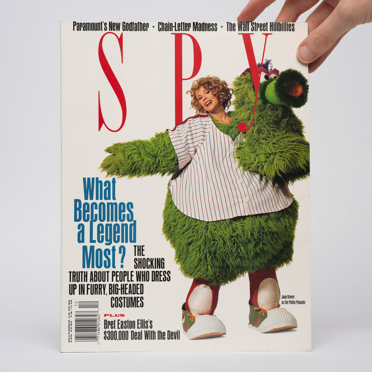 Spy Magazine - December 1990 (Joan Rivers as Phillie Phanatic Cover)