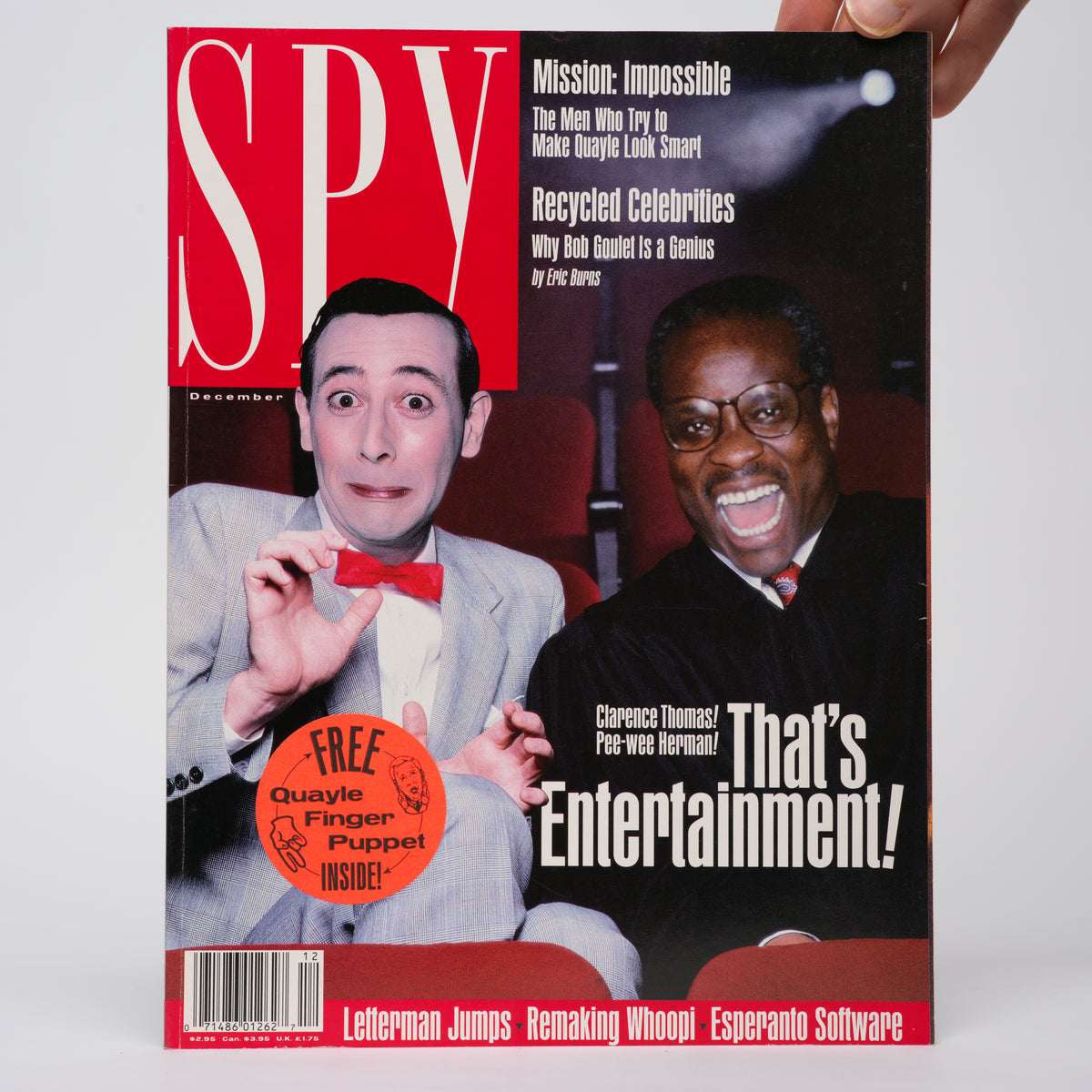 Spy Magazine - December 1991 (Pee-Wee Herman / Clarence Thomas Cover)