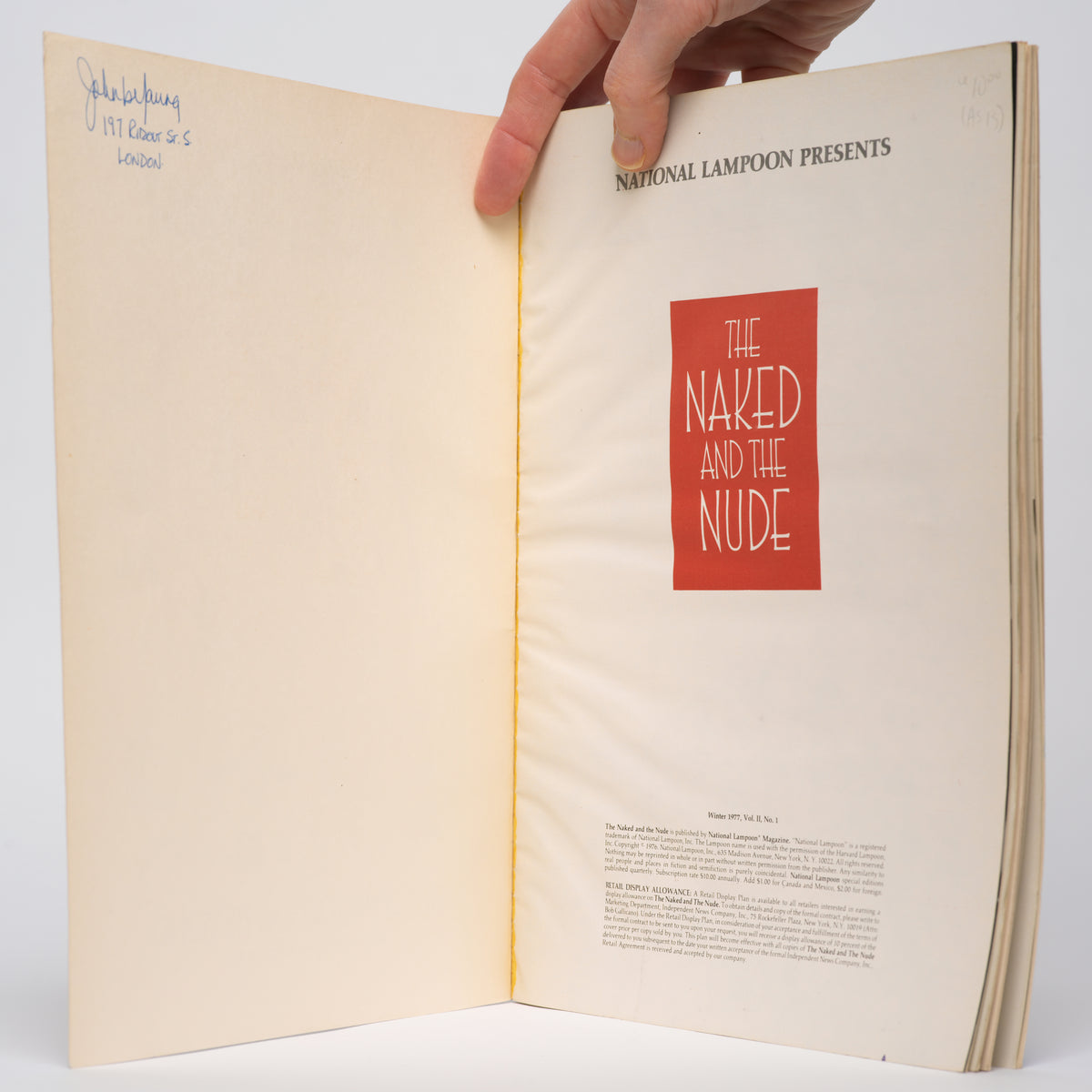 National Lampoon: The Naked and the Nude [Winter 1977, Vol. II, No. I]