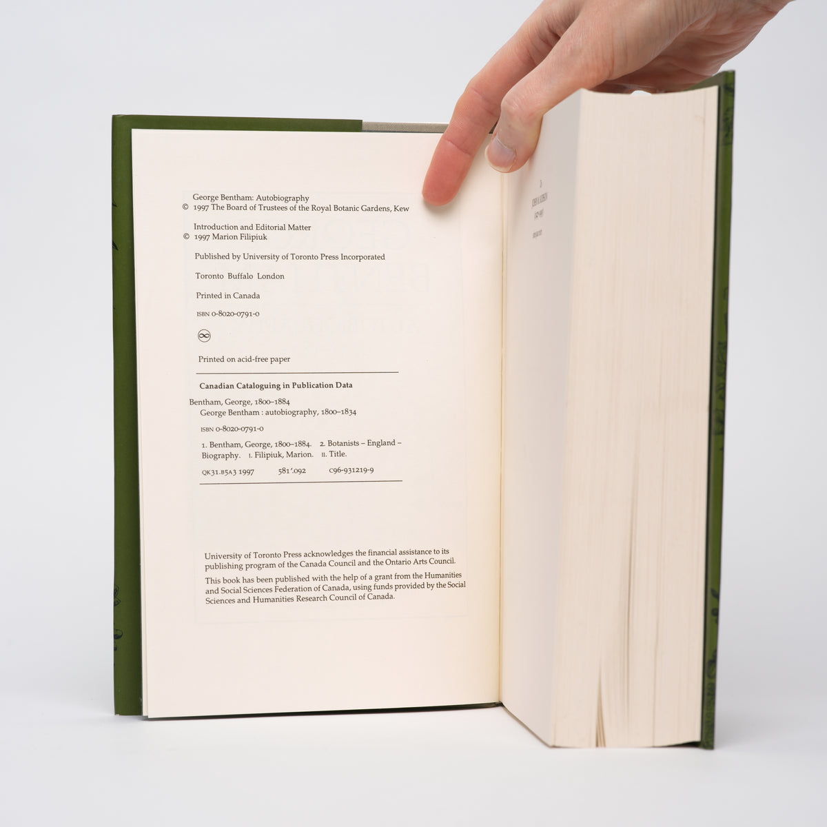 George Bentham: Autobiography, 1800-1834 - Bentham, George; Filipiuk, Marion (editor)