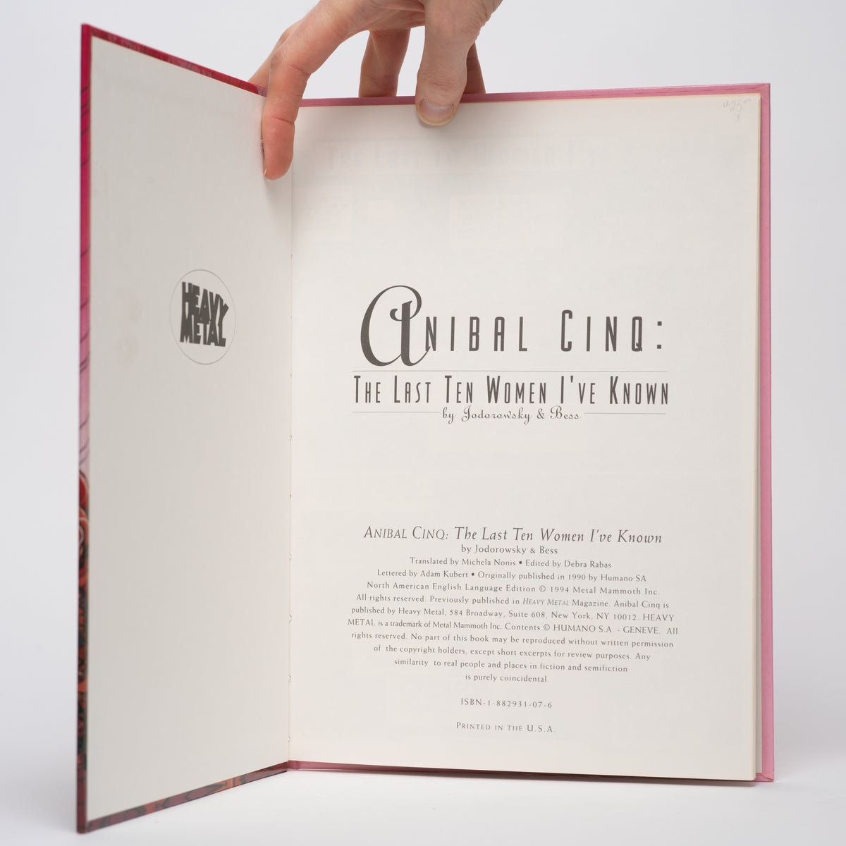Anibal Cinq: The Last Ten Women I've Known - Jodorowsky, Alejandro; Bess